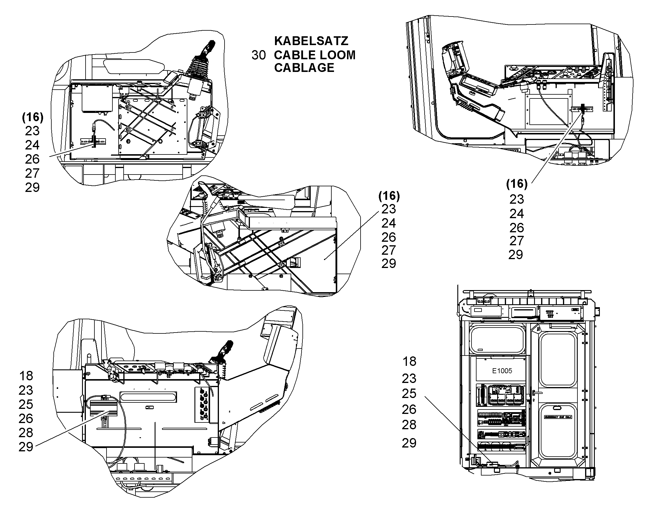 КОМПЛЕКТ ПРОВОДОВ ВОЗВЫШЕНИЯ 10835527 LIEBHERR