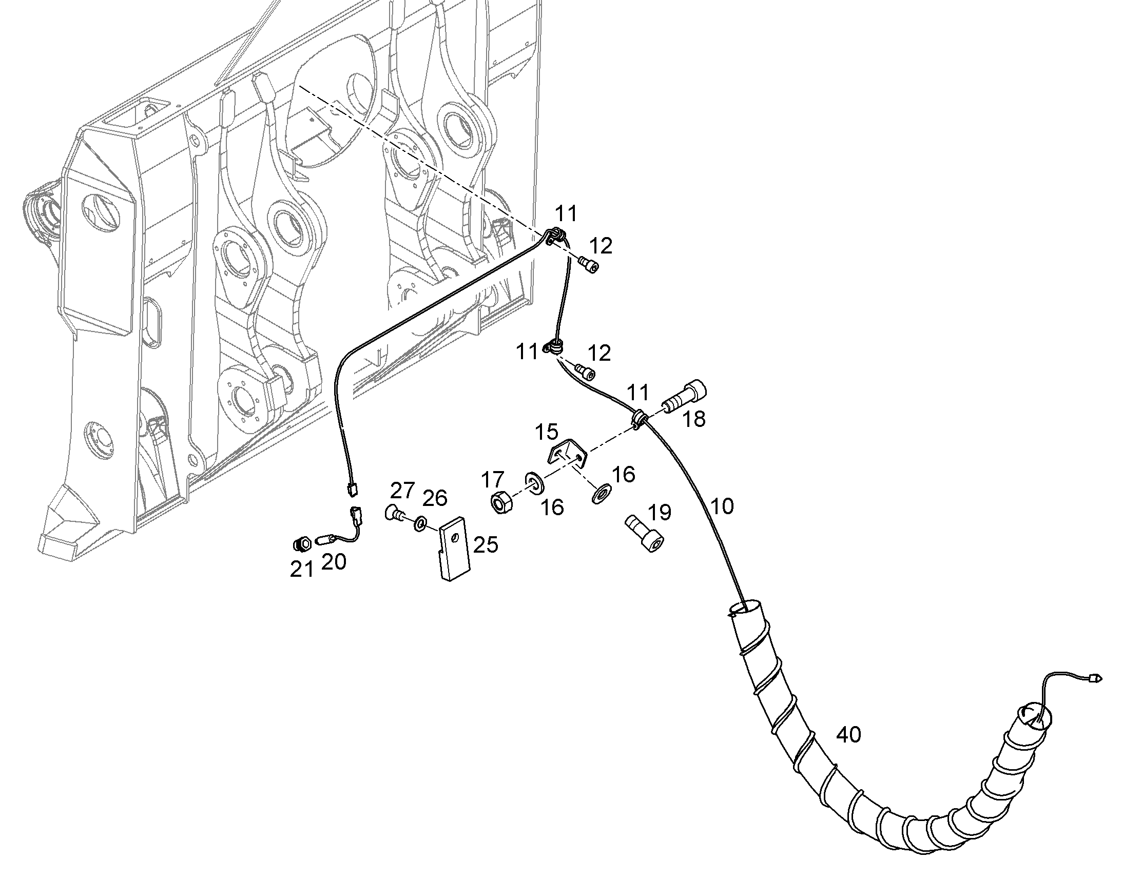 WIRING HARNESS BUCKET 11474465 LIEBHERR