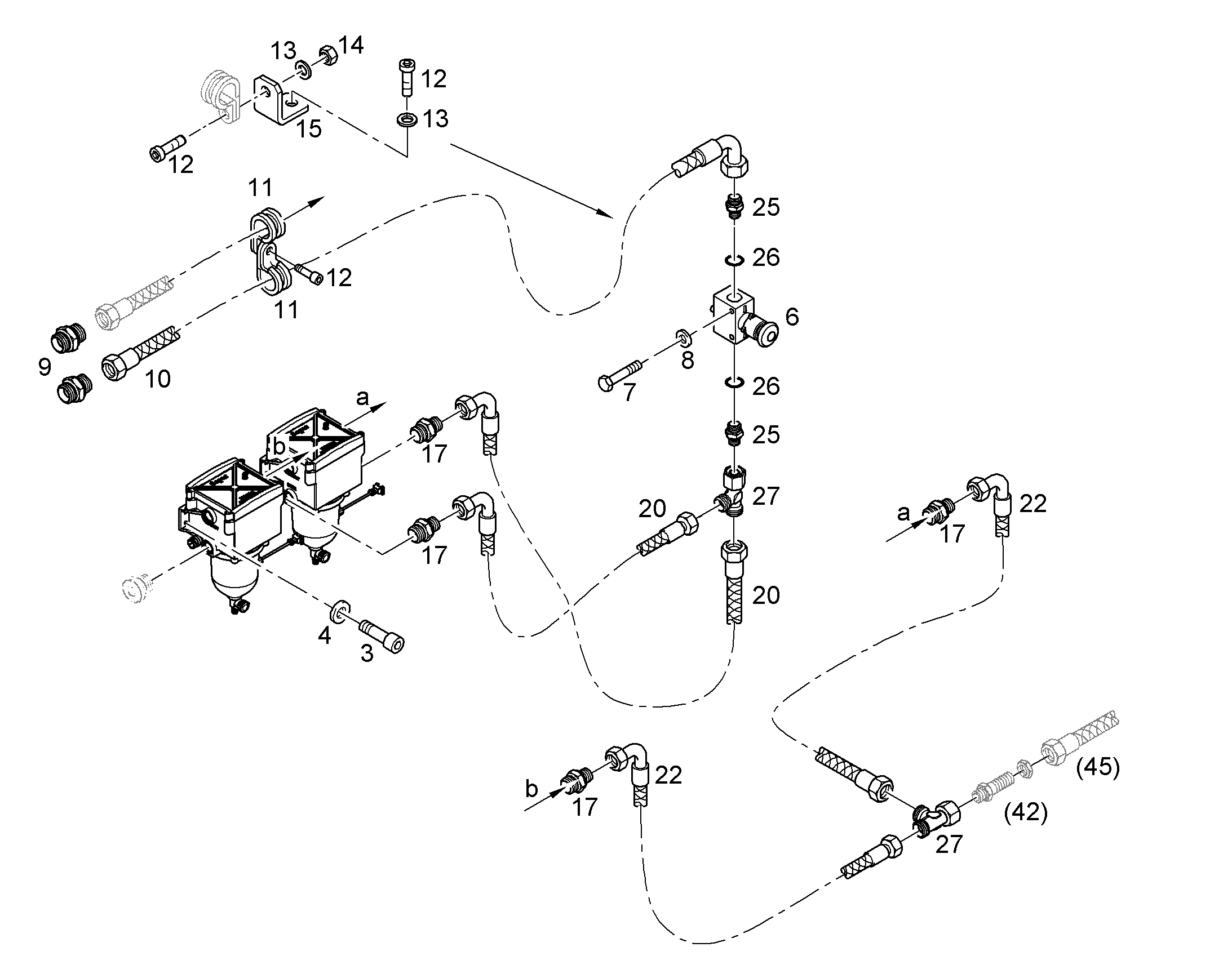 ШЛАНГ ТОПЛИВНЫЙ 16X2450 11082515 LIEBHERR