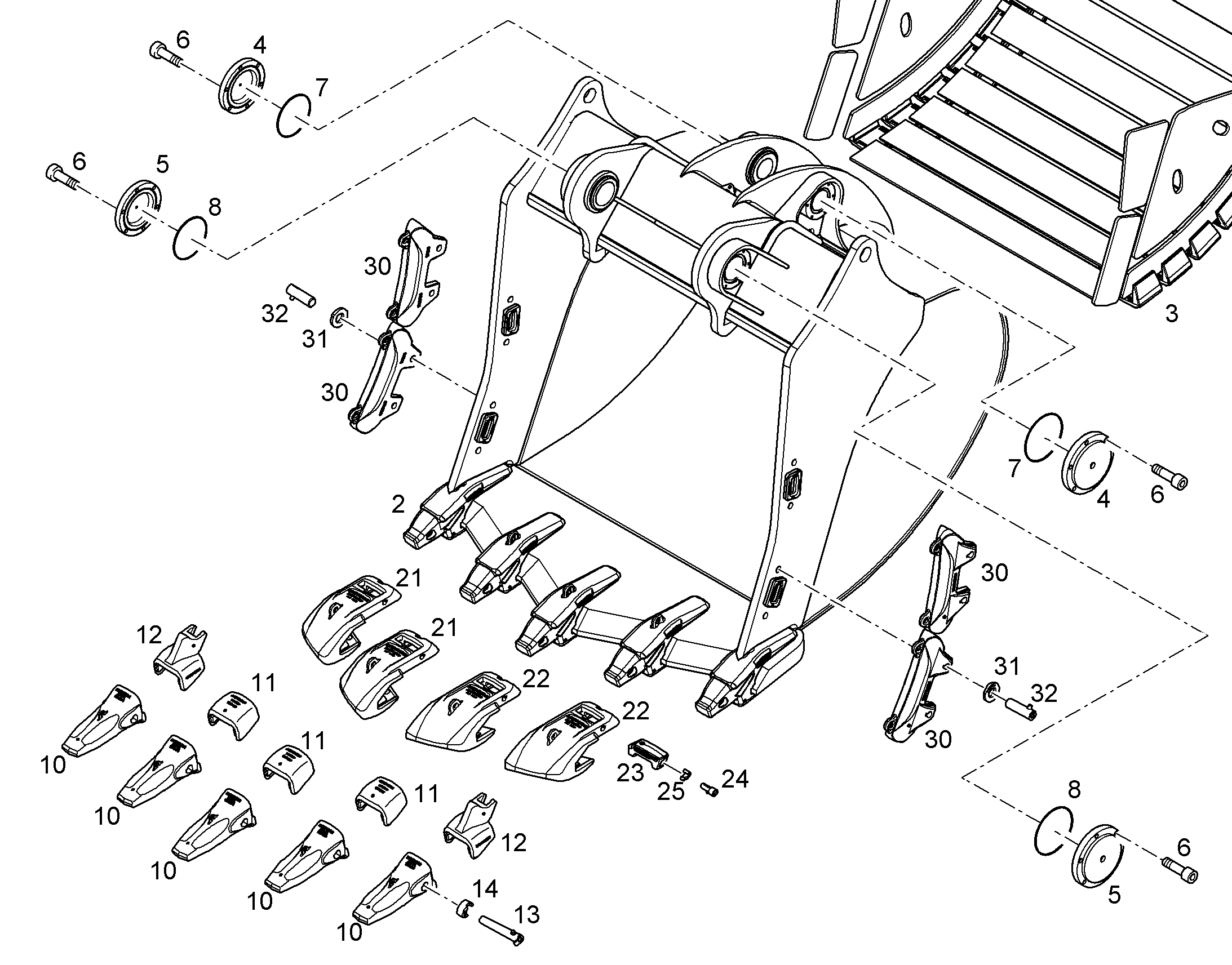 ЛОПАТА ОБРАТНАЯ 11076701 LIEBHERR