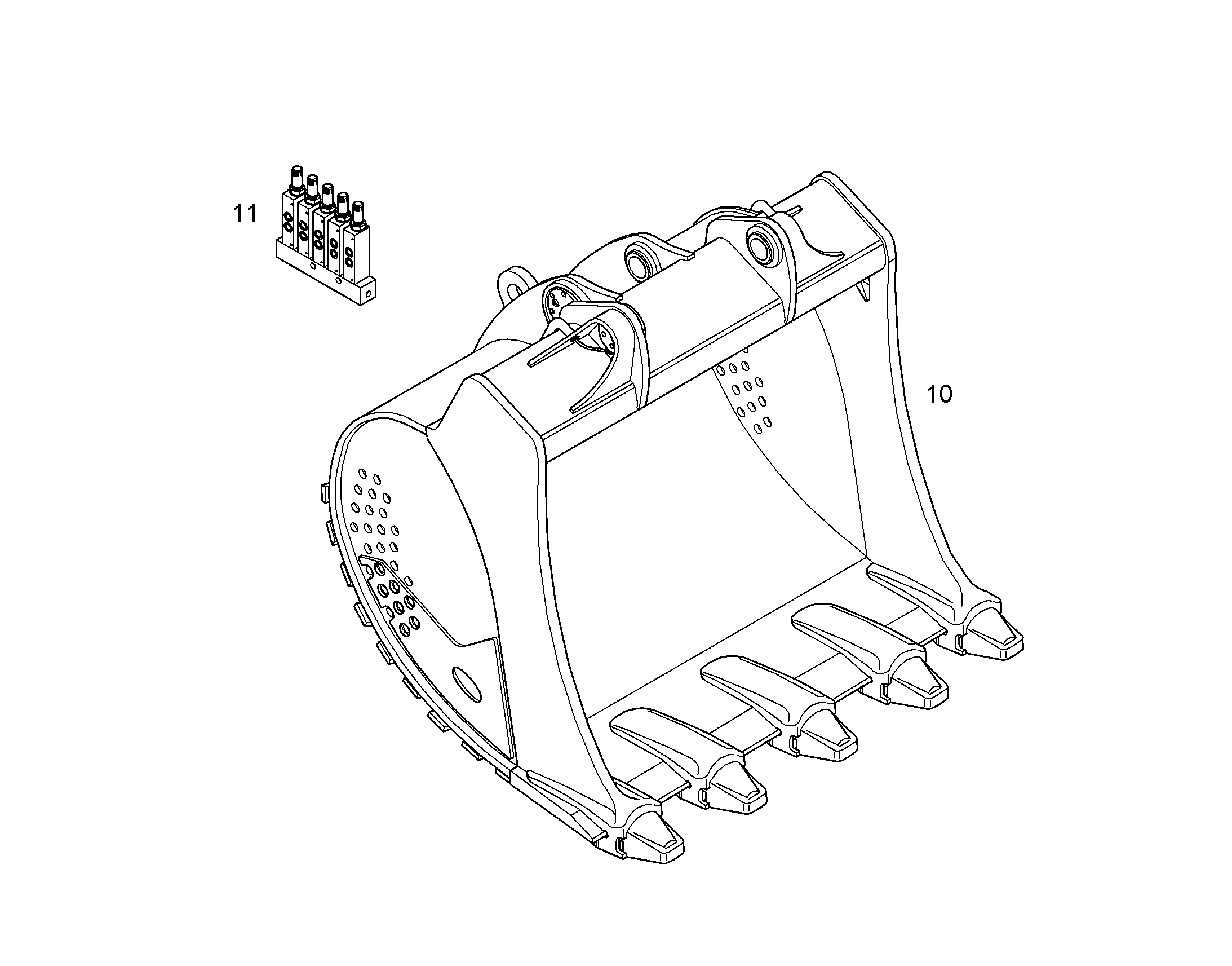 ЛОПАТА ОБРАТНАЯ 10404141 LIEBHERR