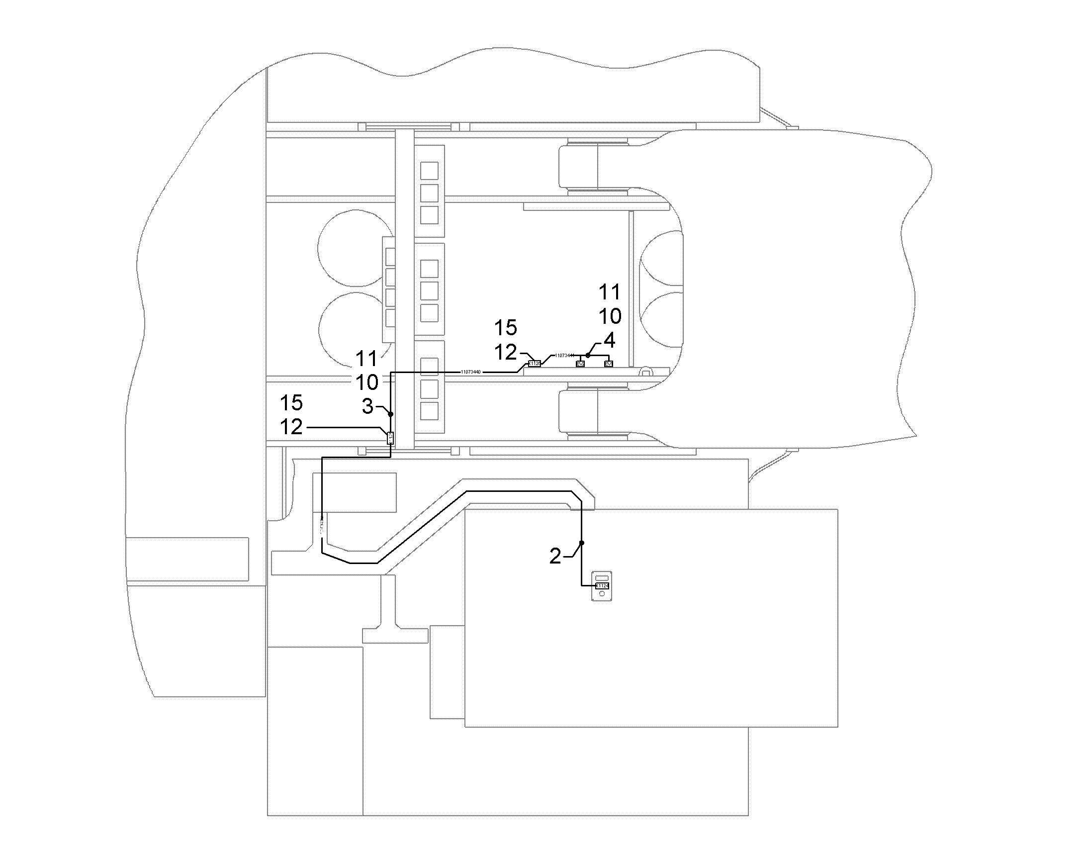 КОМПЛ. ПРОВОДОВ ПОВ. ПЛАТФ. 11073441 LIEBHERR