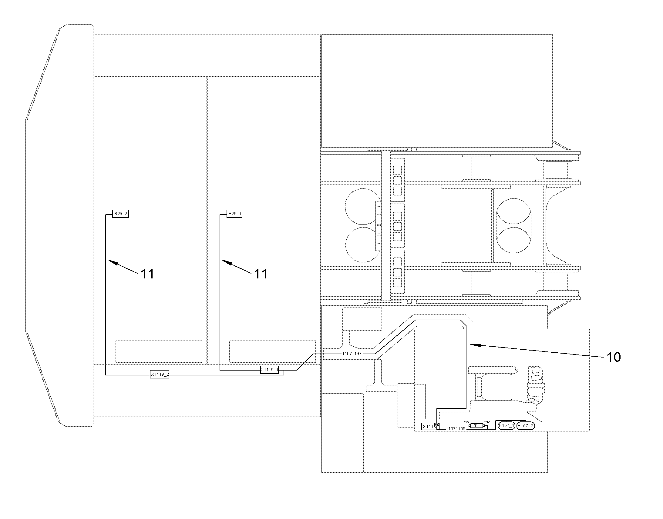 ПРОВОДКА ПОВОРОТНОЙ ПЛАТФОРМЫ 11071197 LIEBHERR