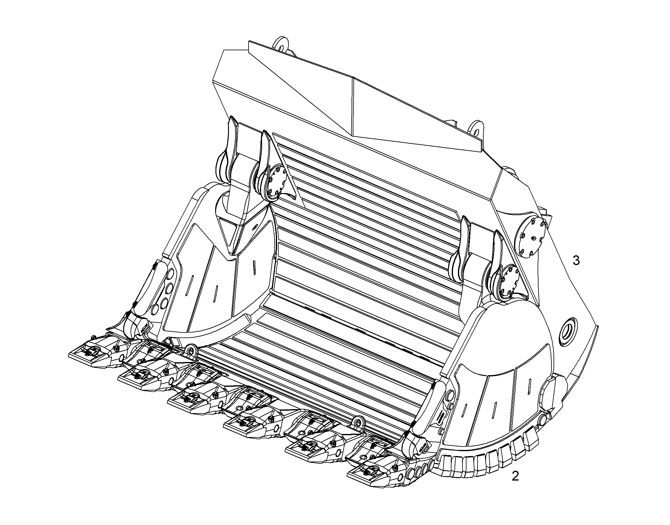 КОВШ, ЗАД. СТОРОНА , КОМПЛ. 4800MM 11073925 LIEBHERR