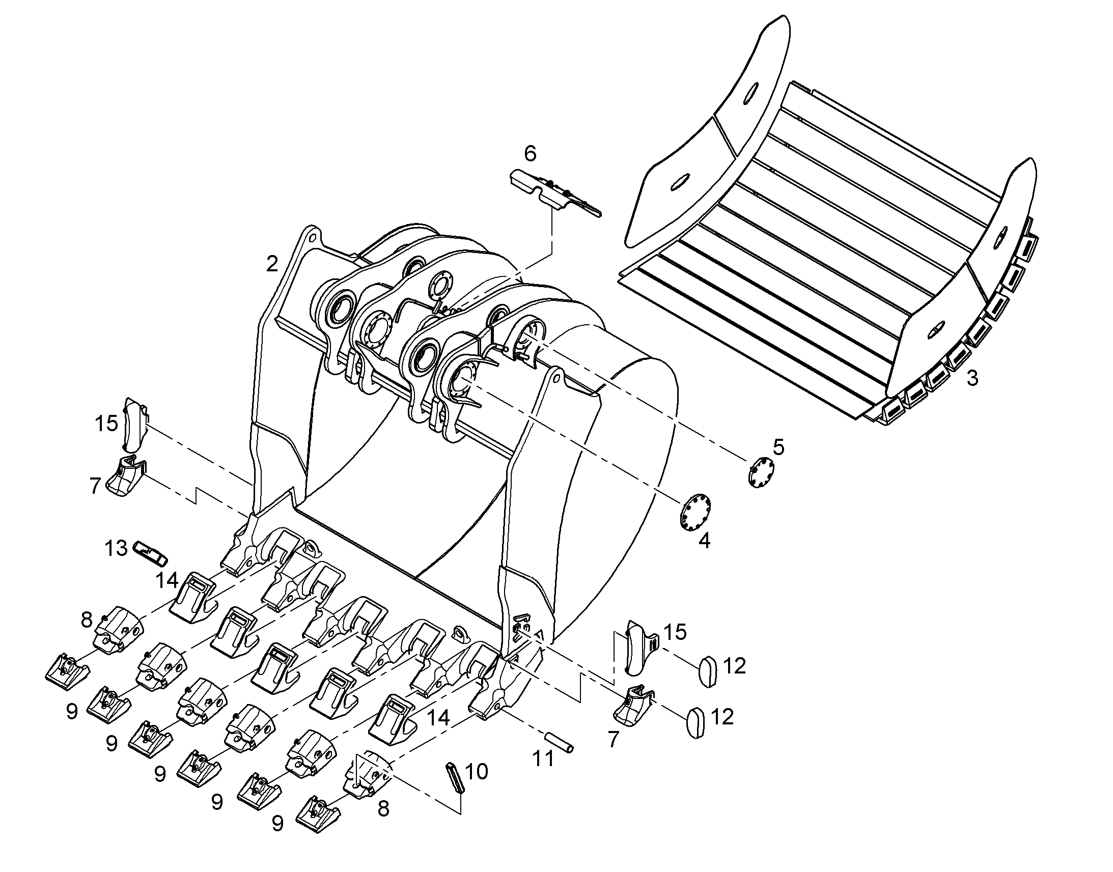 ЛОПАТА ОБРАТНАЯ 11078133 LIEBHERR