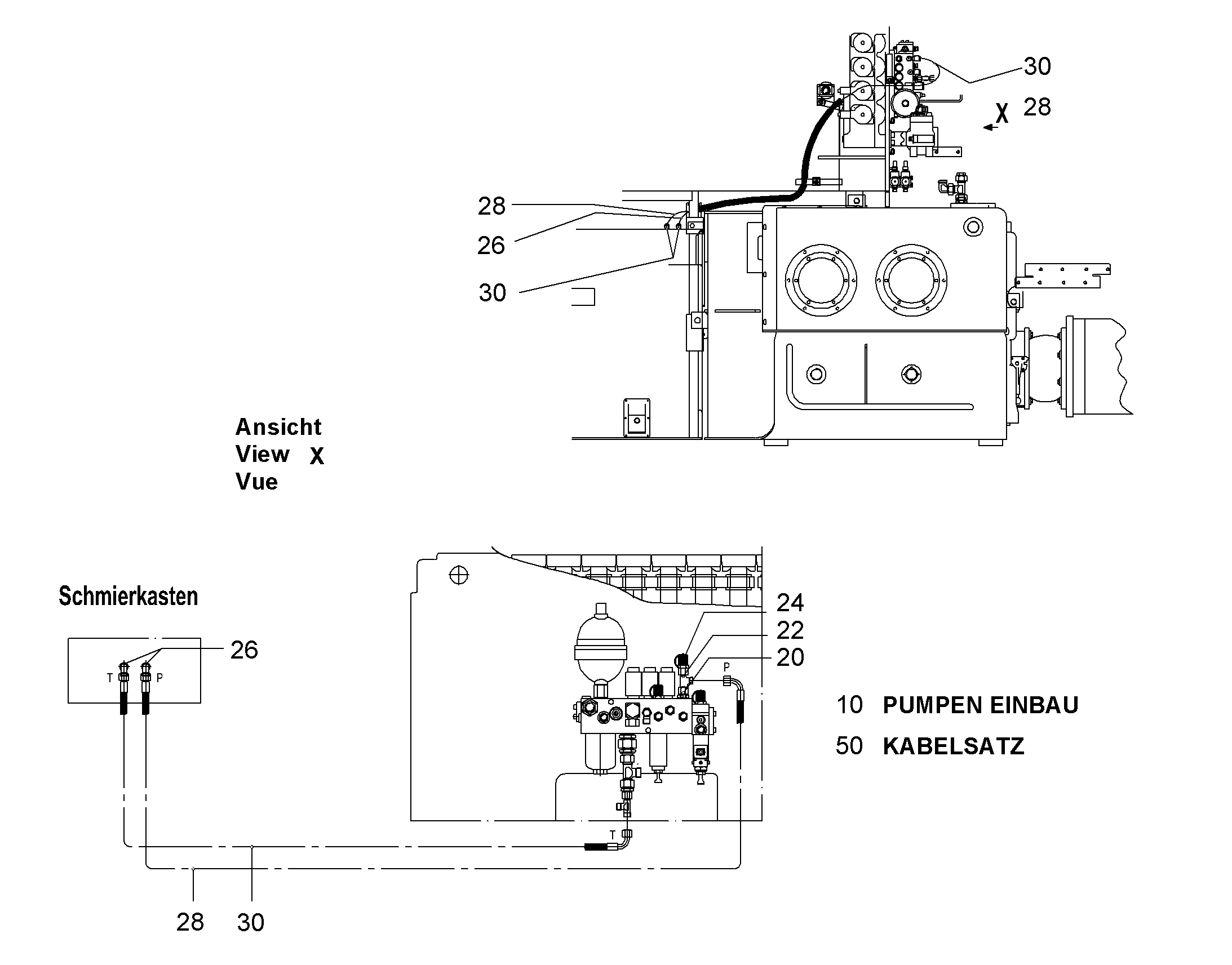 КОМПЛЕКТ КАБЕЛЕЙ X614-Y34/B51/B96 10387247 LIEBHERR