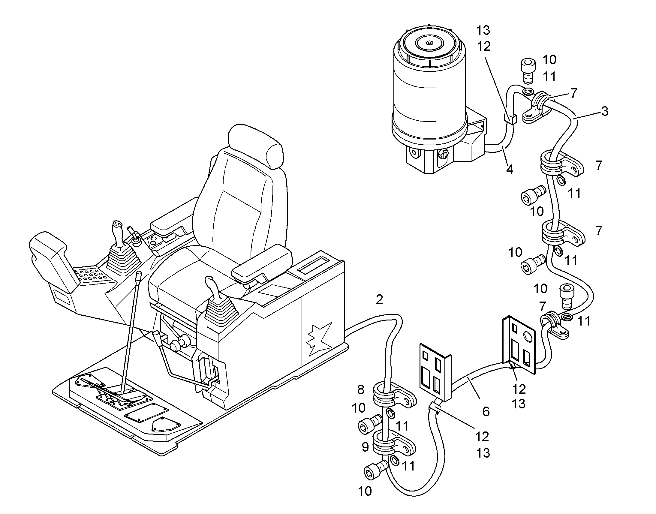 КОМПЛЕКТ КАБЕЛЕЙ 10832303 LIEBHERR