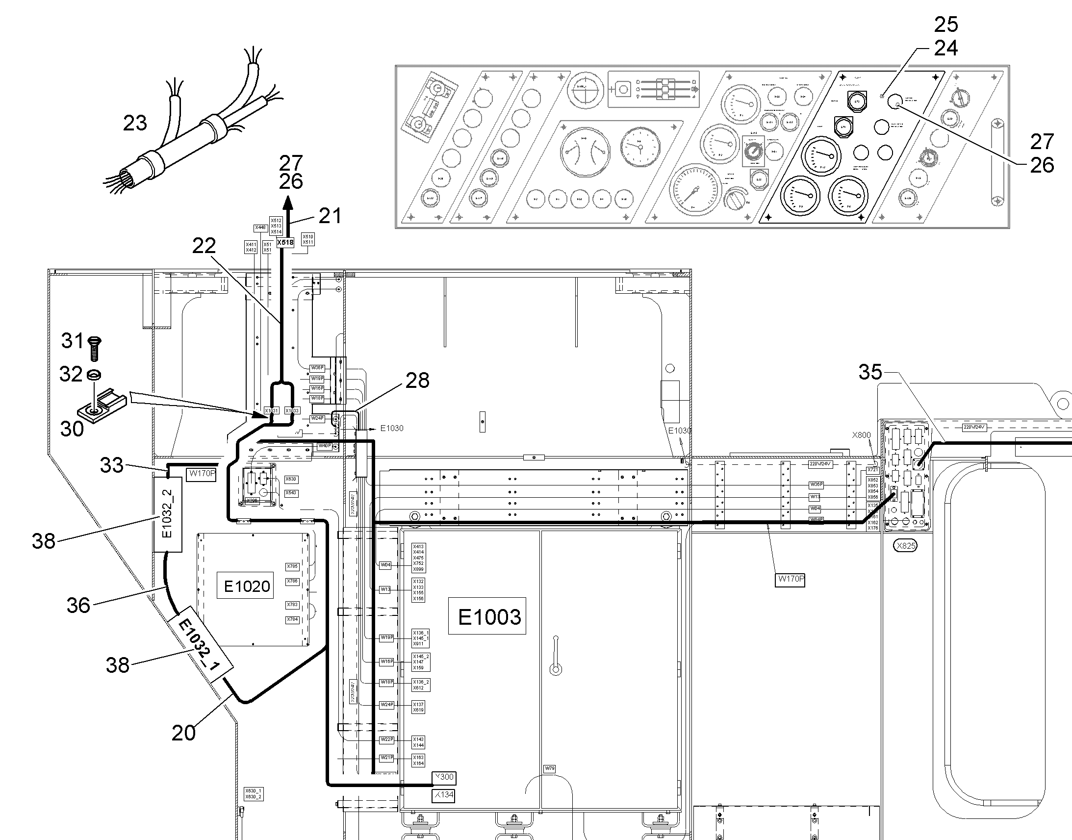 КОМПЛЕКТ КАБЕЛЕЙ 10040540 LIEBHERR