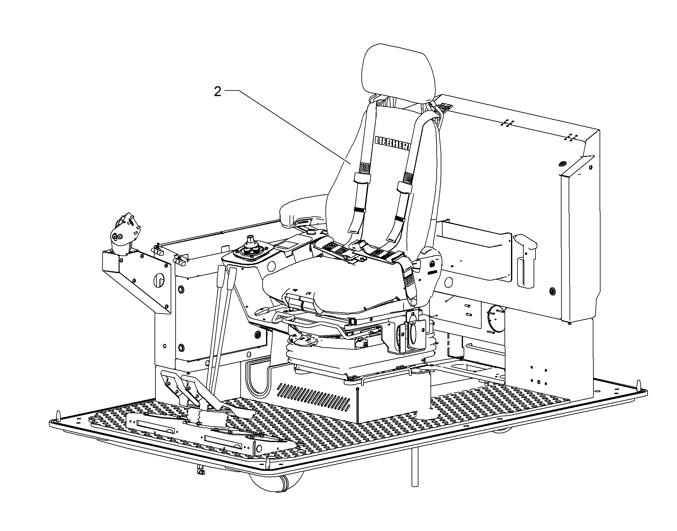 KIT SEAT WITH BELT 4-POINTS 11467270 LIEBHERR