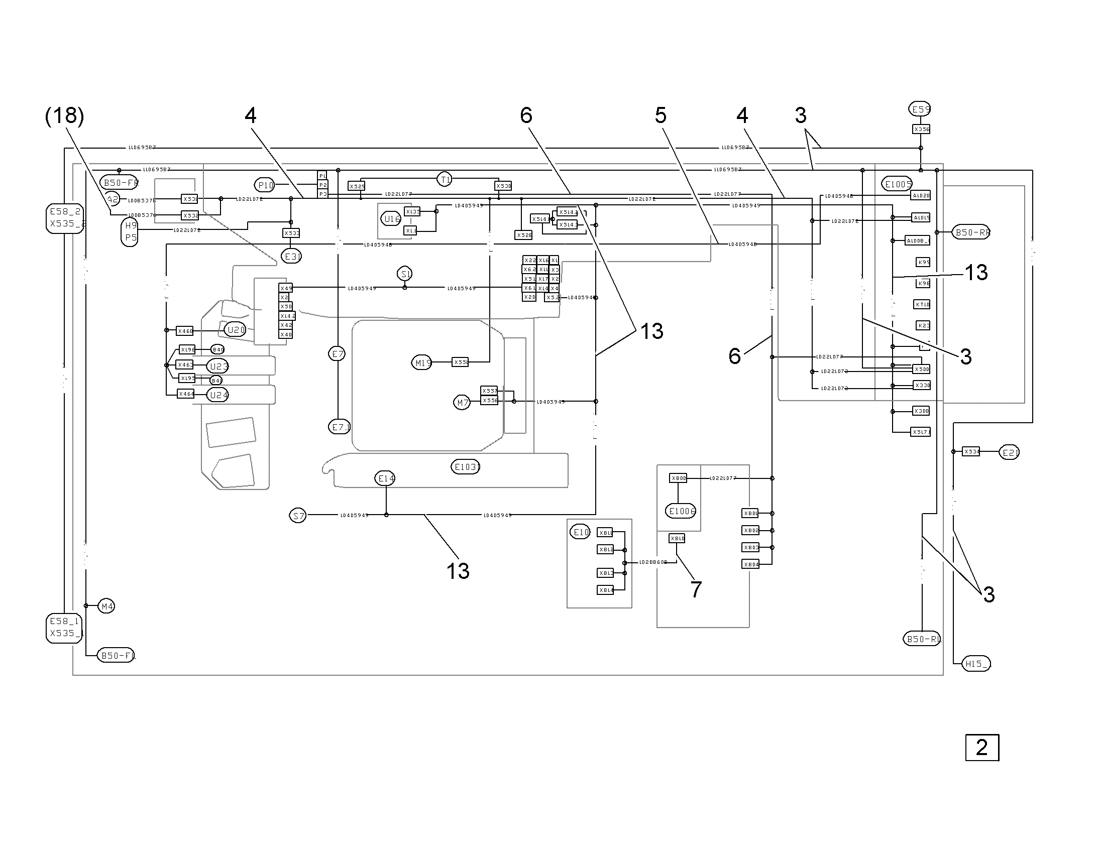 КОМПЛЕКТ КАБЕЛЕЙ 10221072 LIEBHERR