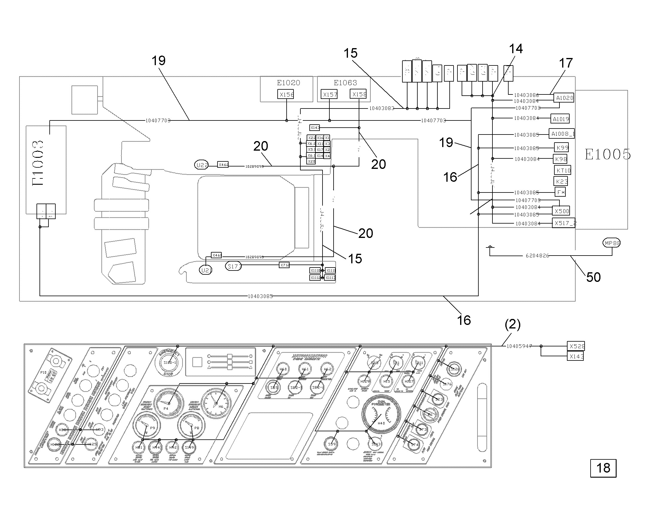 КОМПЛЕКТ КАБЕЛЕЙ 10289093 LIEBHERR