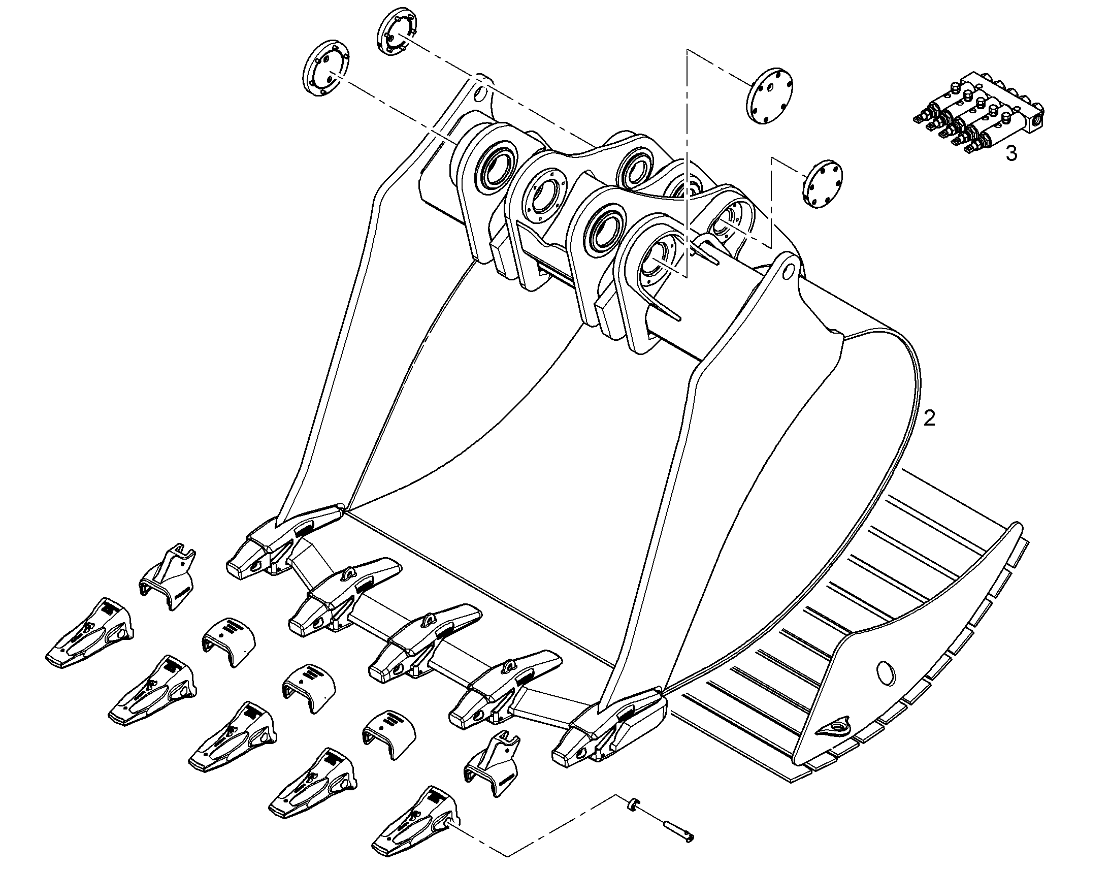 ЛОПАТА ОБРАТНАЯ 11076911 LIEBHERR