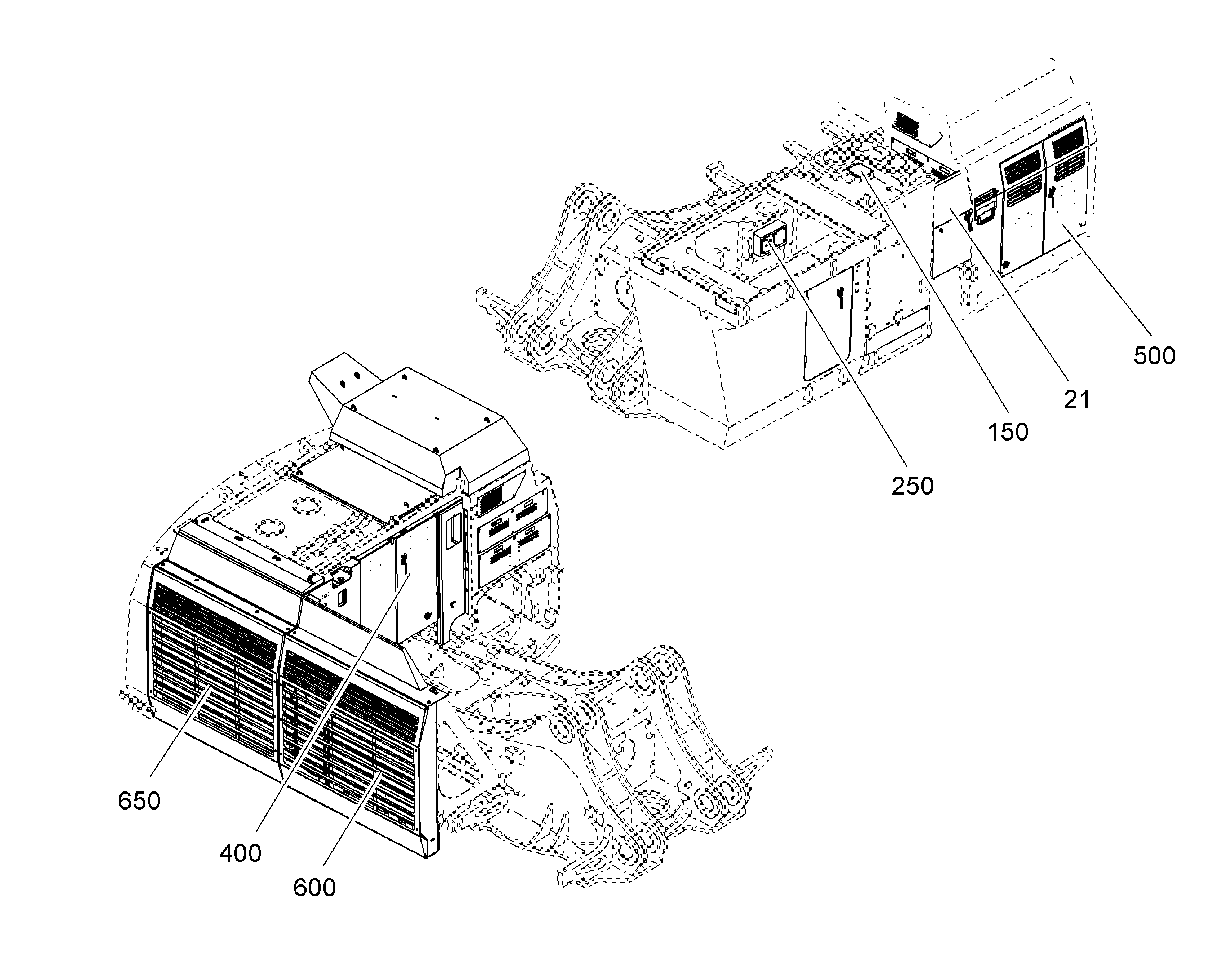 PANELLING CAB ELEVATION 11075964 LIEBHERR