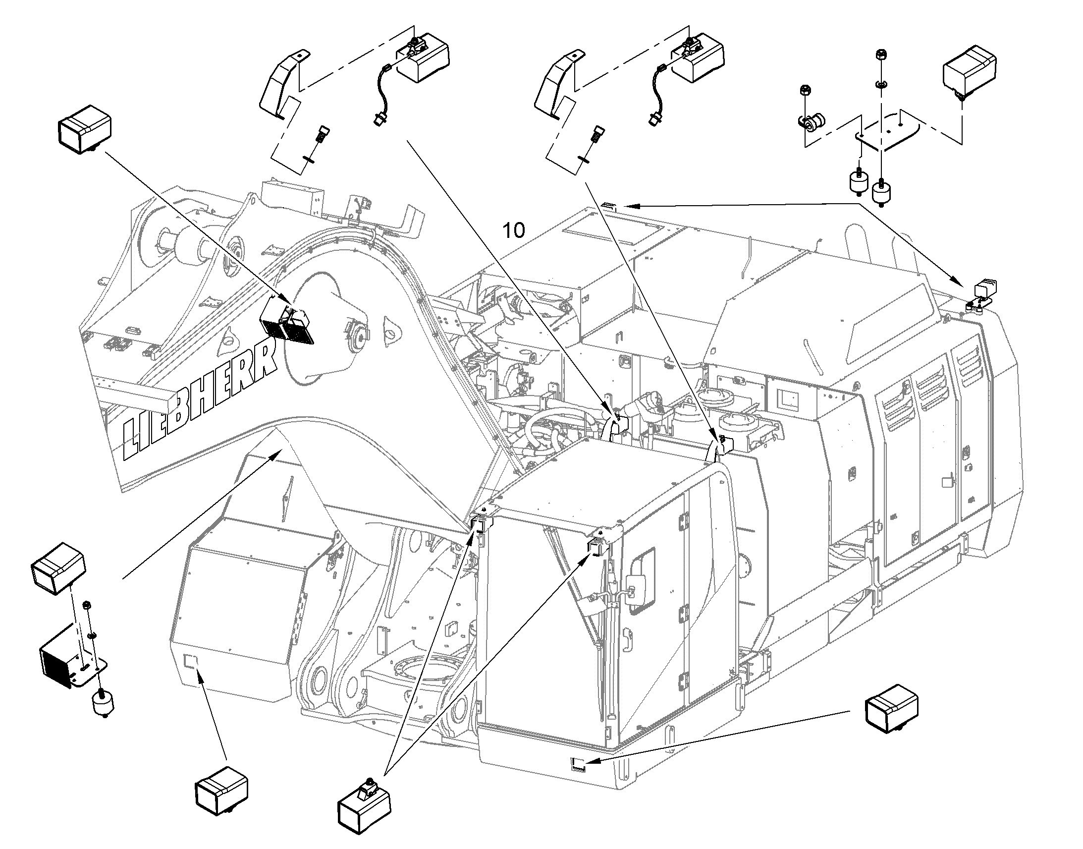 ФАРЫ УСТАНОВКА XENON 11473623 LIEBHERR