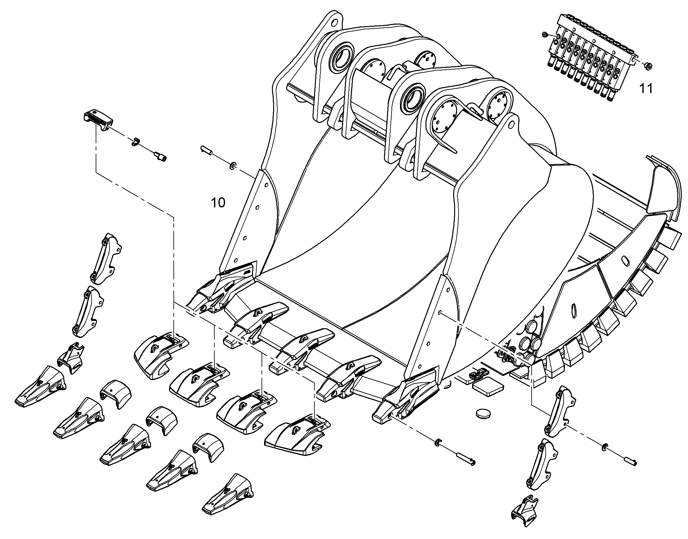 ЛОПАТА ОБРАТНАЯ HDV 11477210 LIEBHERR