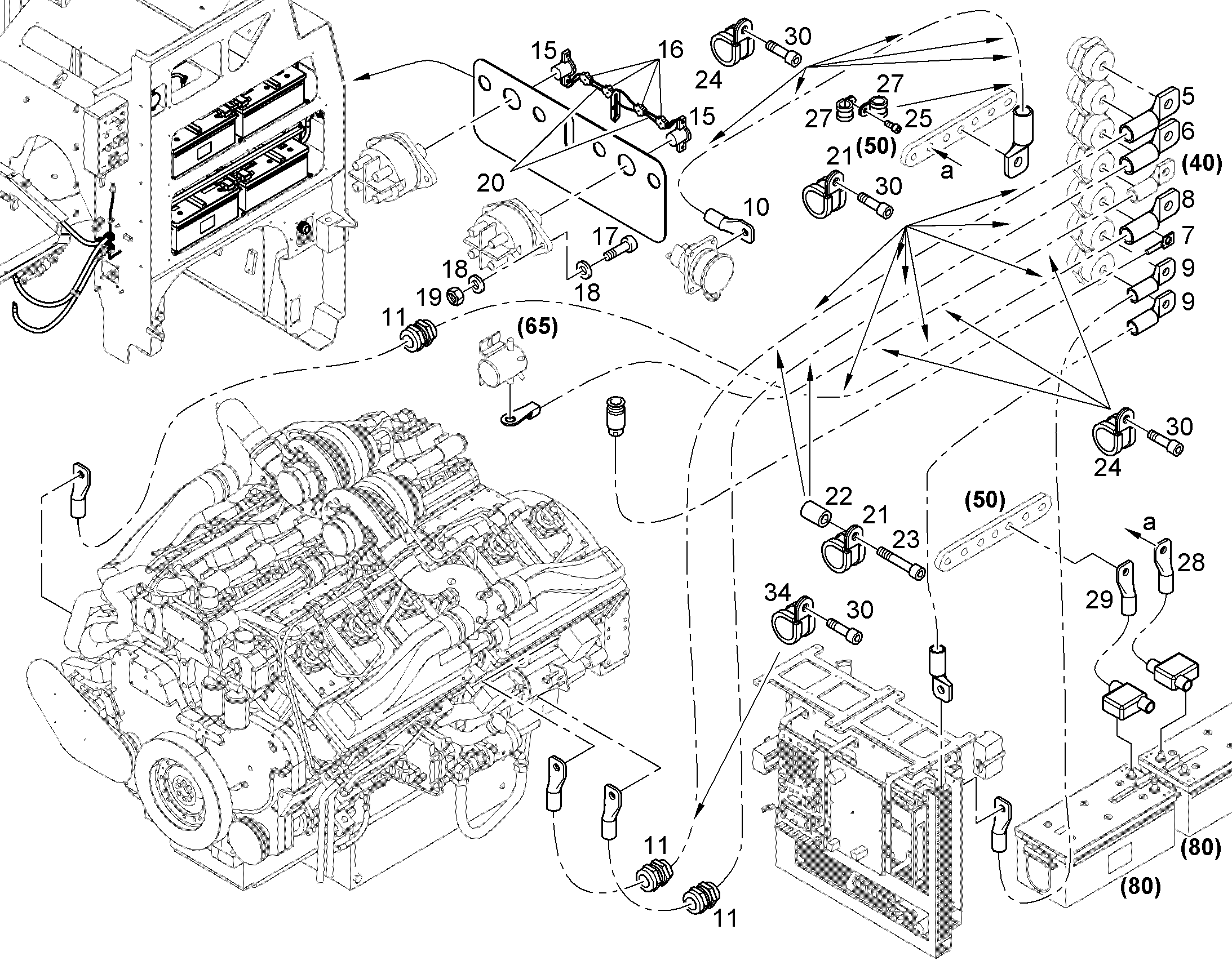 КАБЕЛЬ АККУМУЛЯТОРА 11473607 LIEBHERR