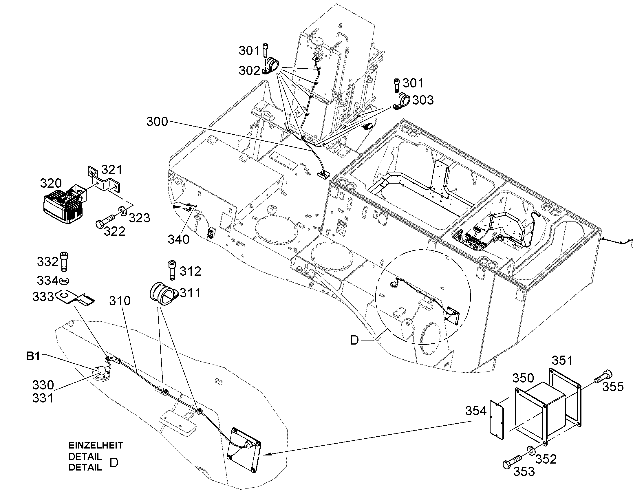 LIGHT WIRING HARNESS 11470065 LIEBHERR