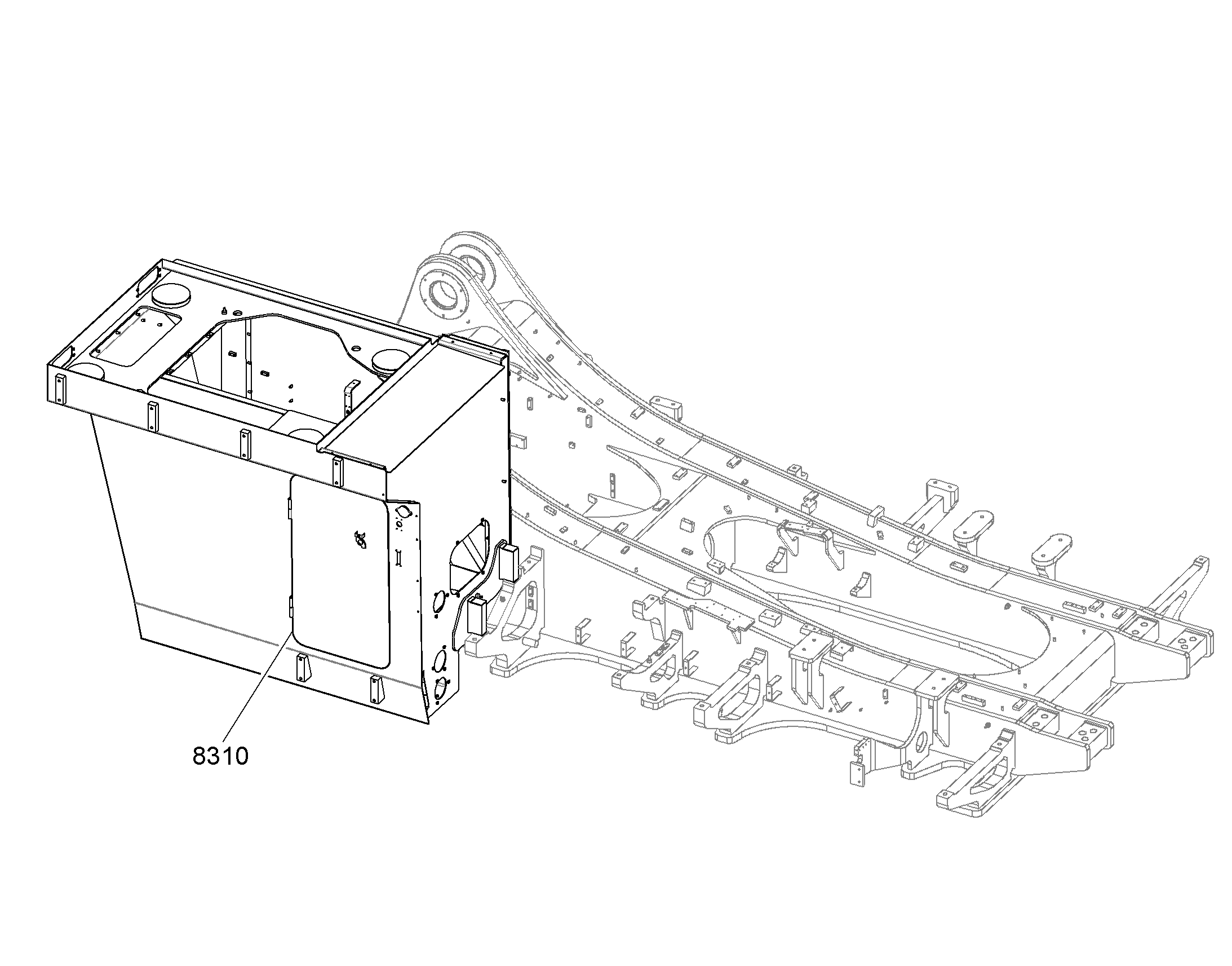 CAB ELEVATION MACHINING 11073802 LIEBHERR