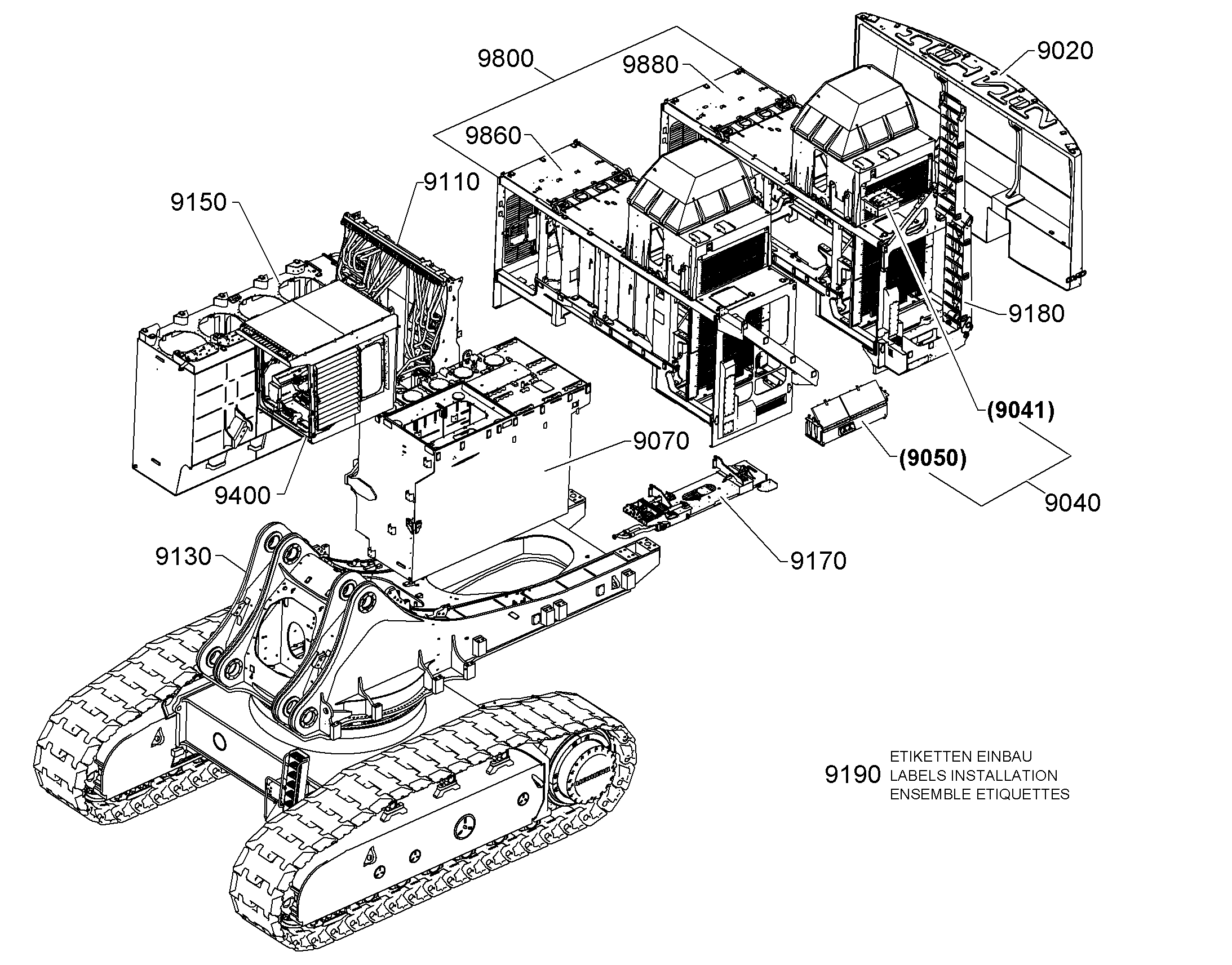 ЭТИКЕТКИ 10094908 LIEBHERR