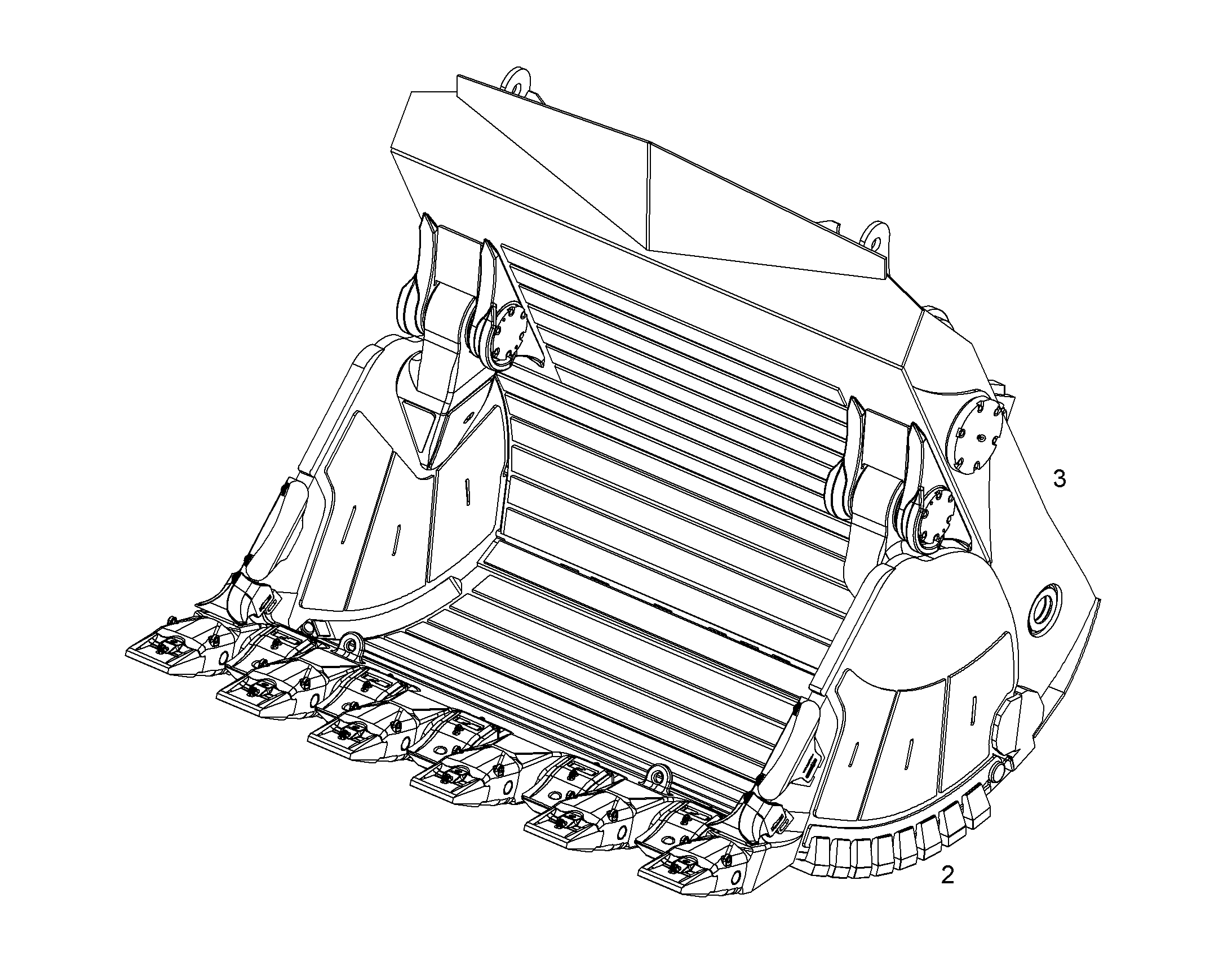 КОВШ, ЗАД. СТОРОНА , КОМПЛ. 4800MM 11079565 LIEBHERR