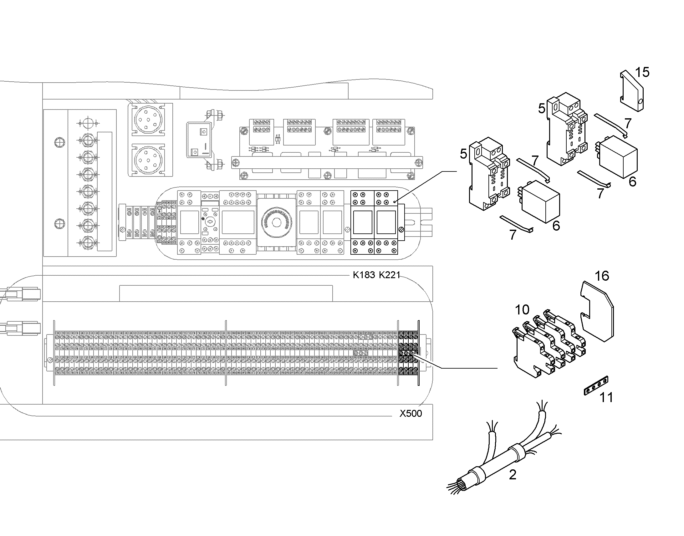ЖГУТ КАБЕЛЕЙ ДОПОЛНИТЕЛЬНЫЙ E1005 11074795 LIEBHERR