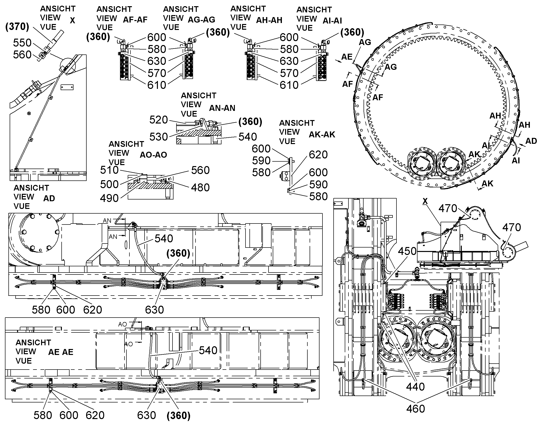 БОЛТ С ШЕСТИГРАННОЙ ГОЛОВКОЙ ISO 4014 M6X30 8.8 A2C 4001915 LIEBHERR