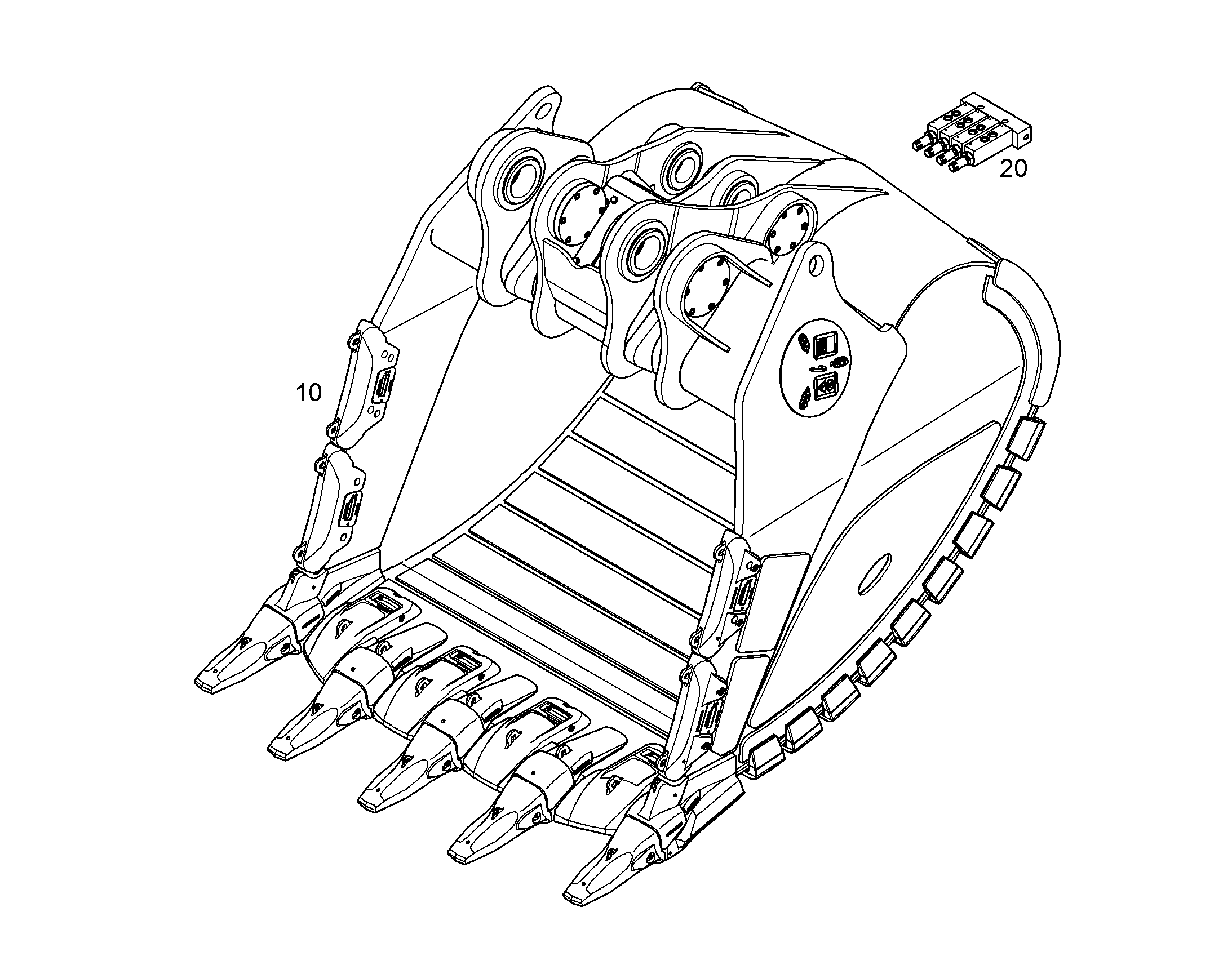 ЛОПАТА ОБРАТНАЯ HDV 2500mm 8,3m³ 11750139 LIEBHERR