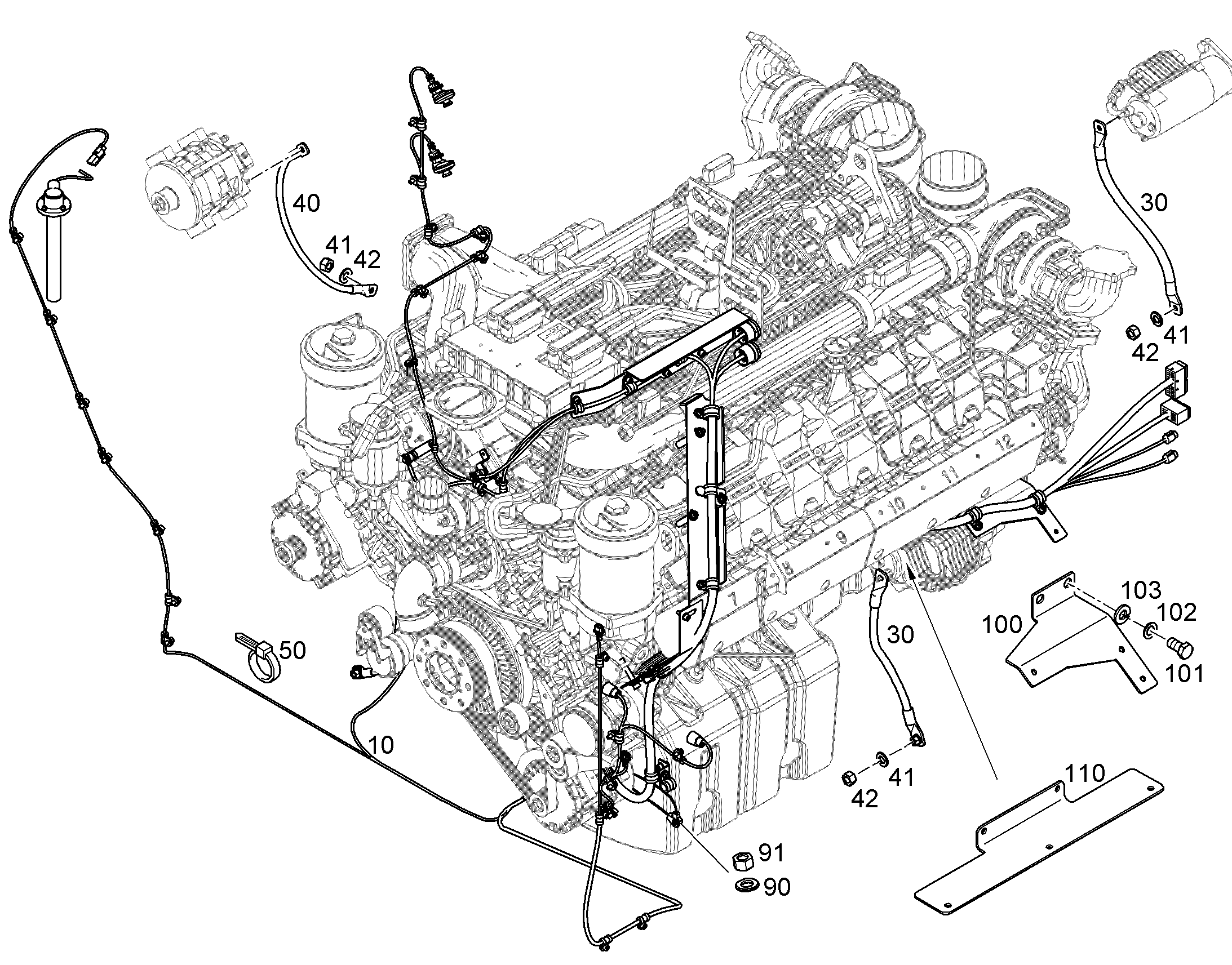 КОМПЛЕКТ КАБЕЛЕЙ POWER PACK 11477876 LIEBHERR