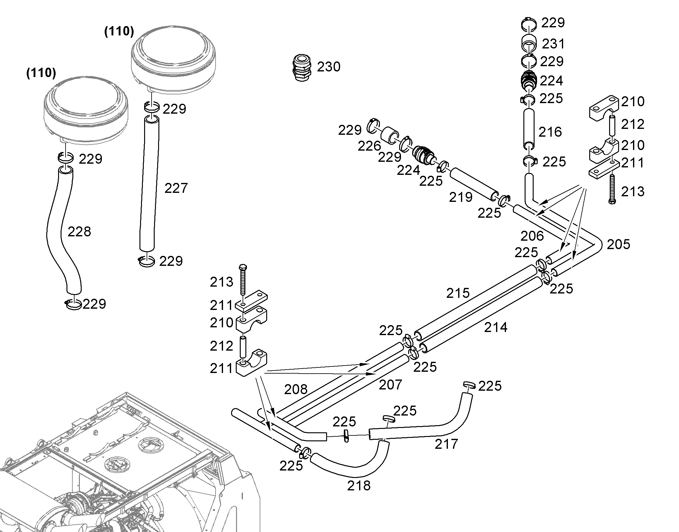 СКОБА d=52-55 11825153 LIEBHERR