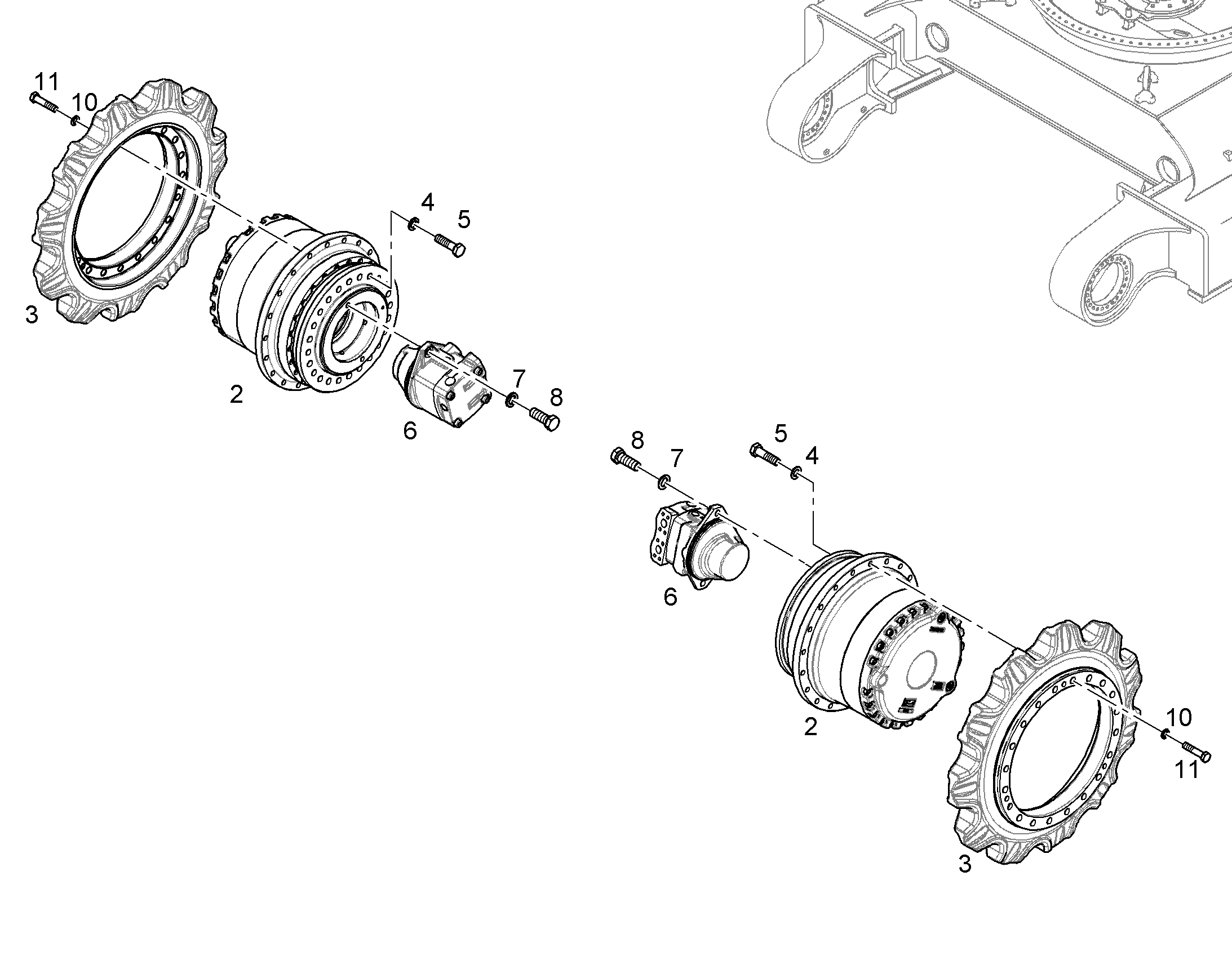 КОЛЕСО ЗВЕЗДОЧКИ 11750729 LIEBHERR