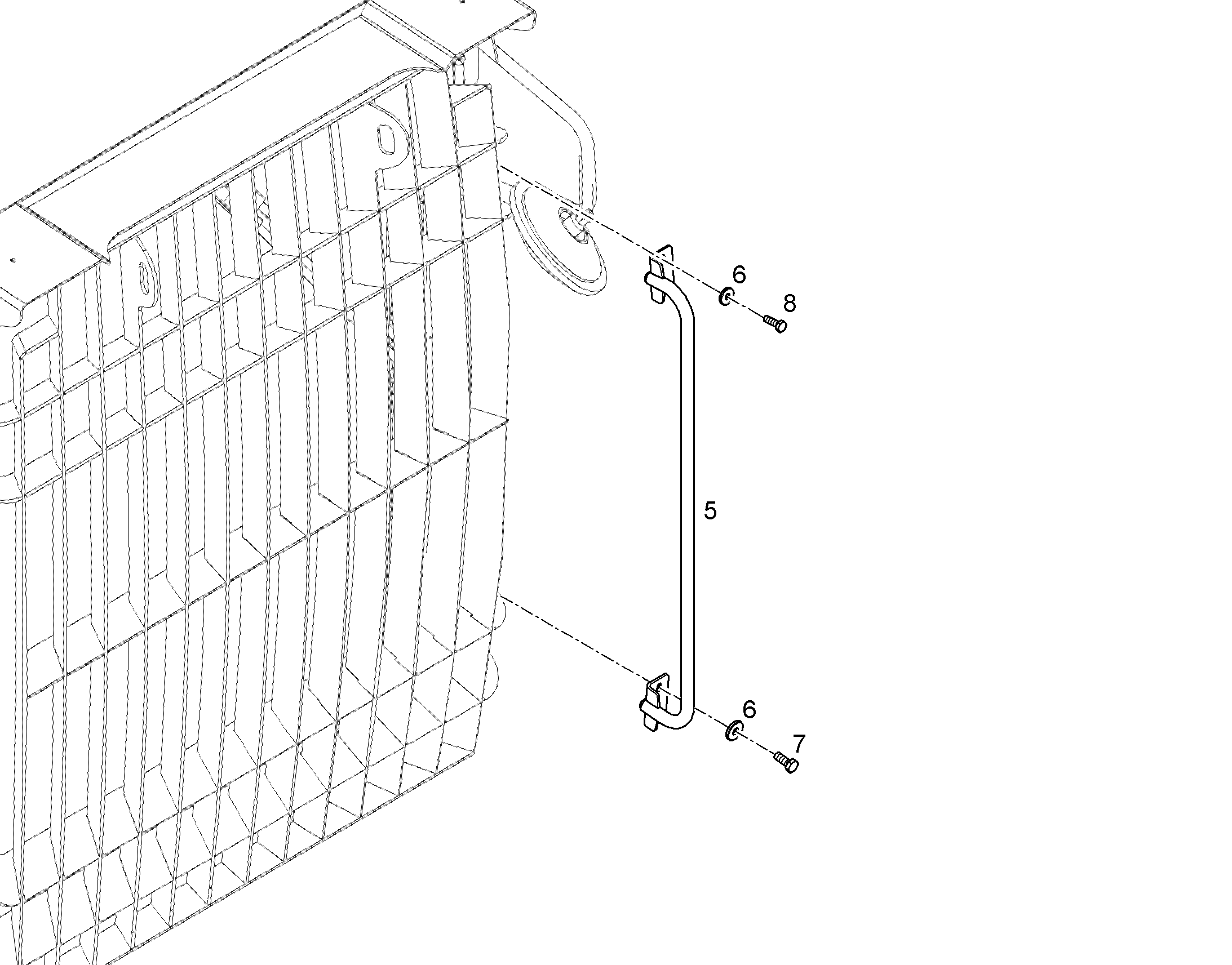 GUARD RAILING CAB 11754234 LIEBHERR