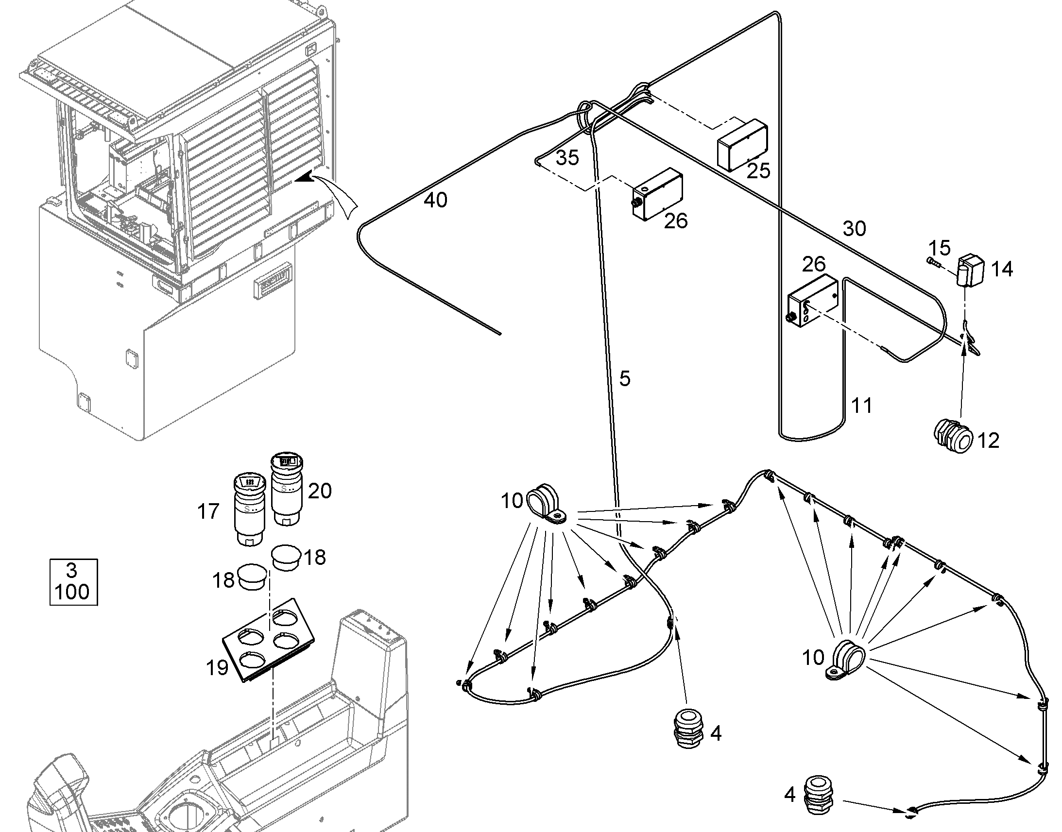 LOW VOLTAGE WIRING HARNESS 11754167 LIEBHERR