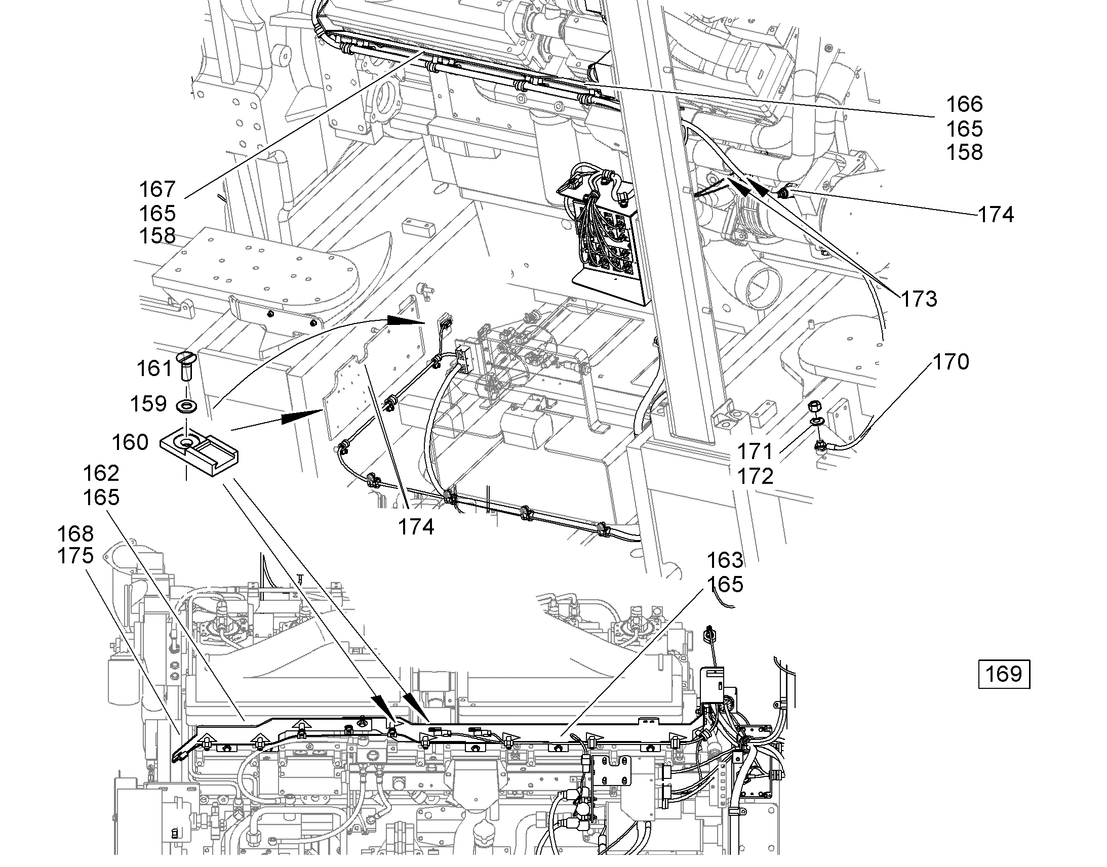 УДЛИНЕНИЕ, КОМПЛЕКТ КАБЕЛЕЙ 11074221 LIEBHERR
