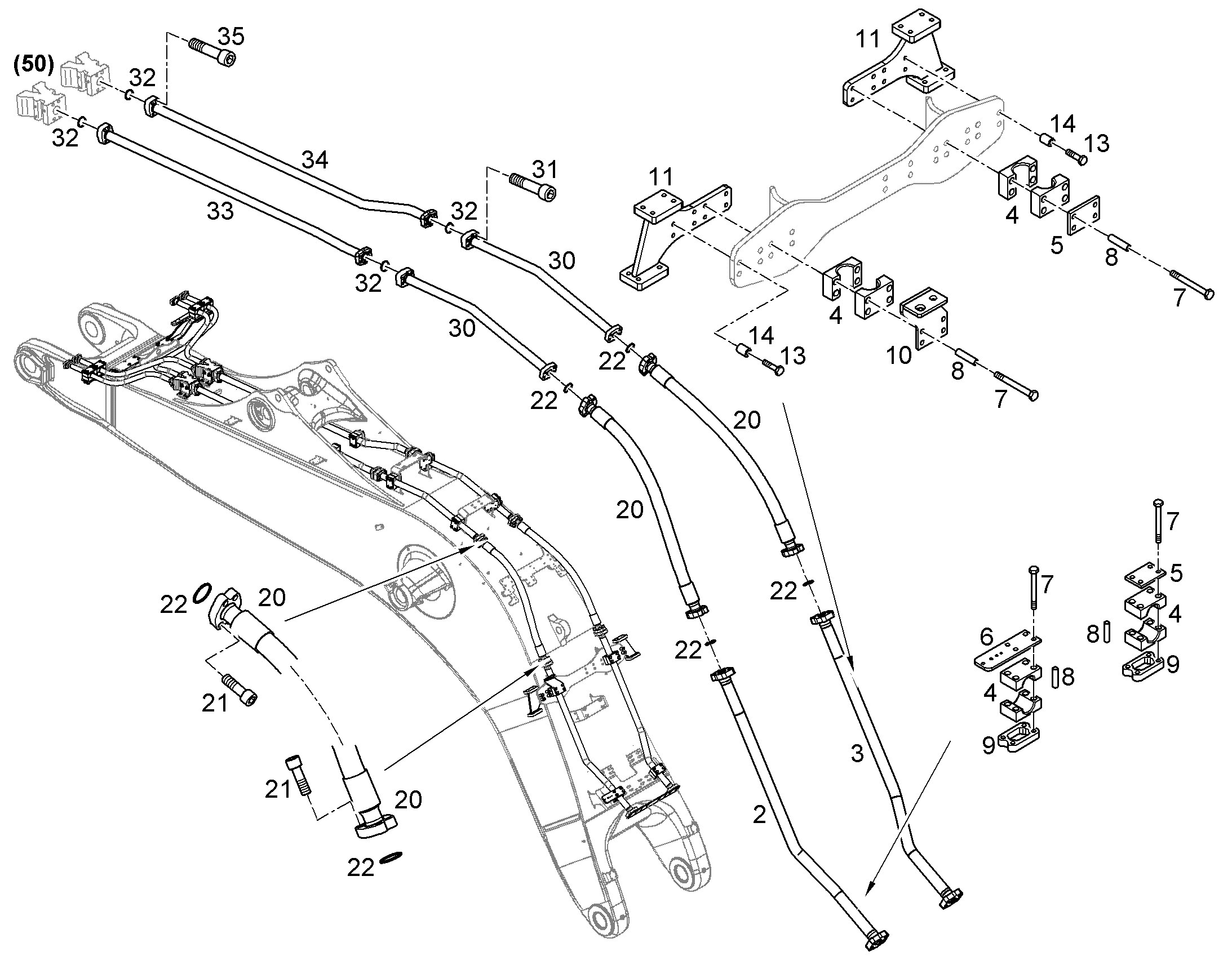 ТРУБА НАПОРНАЯ В СБОРЕ 11852717 LIEBHERR