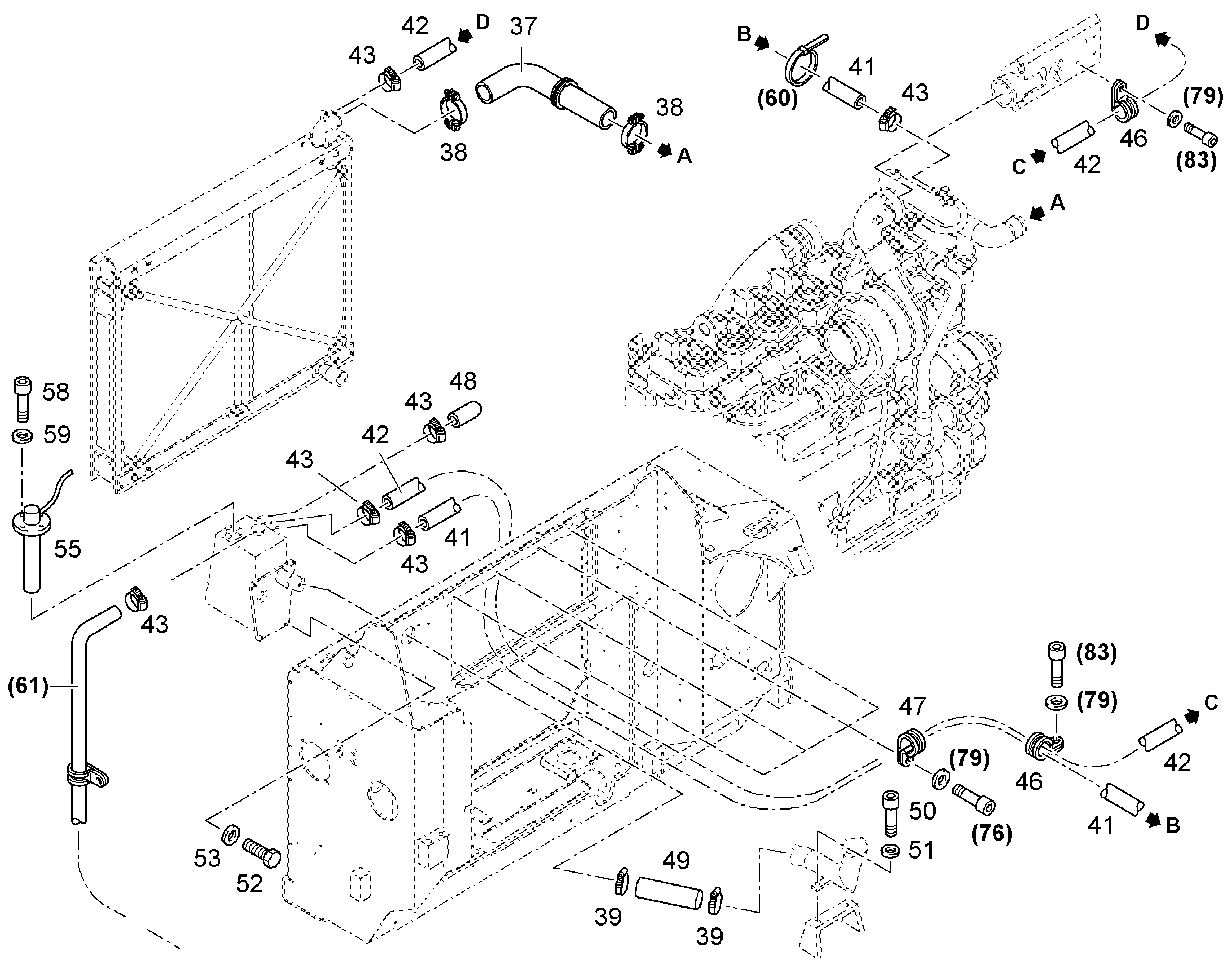 ШЛАНГ ДЛЯ ВОДЫ 75 10066260 LIEBHERR