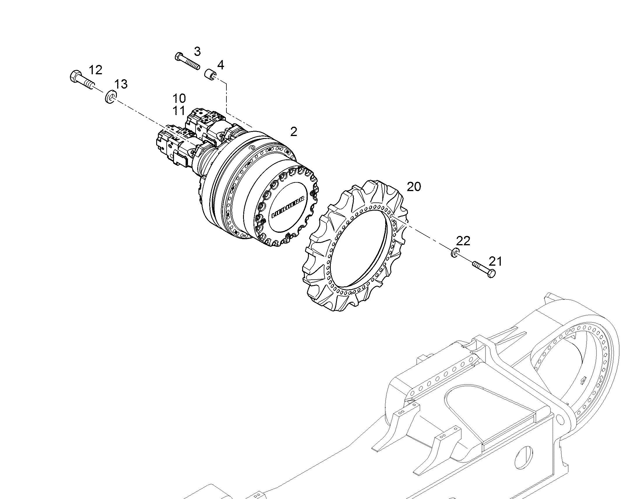 КОЛЕСО ЗВЕЗДОЧКИ 10071209 LIEBHERR