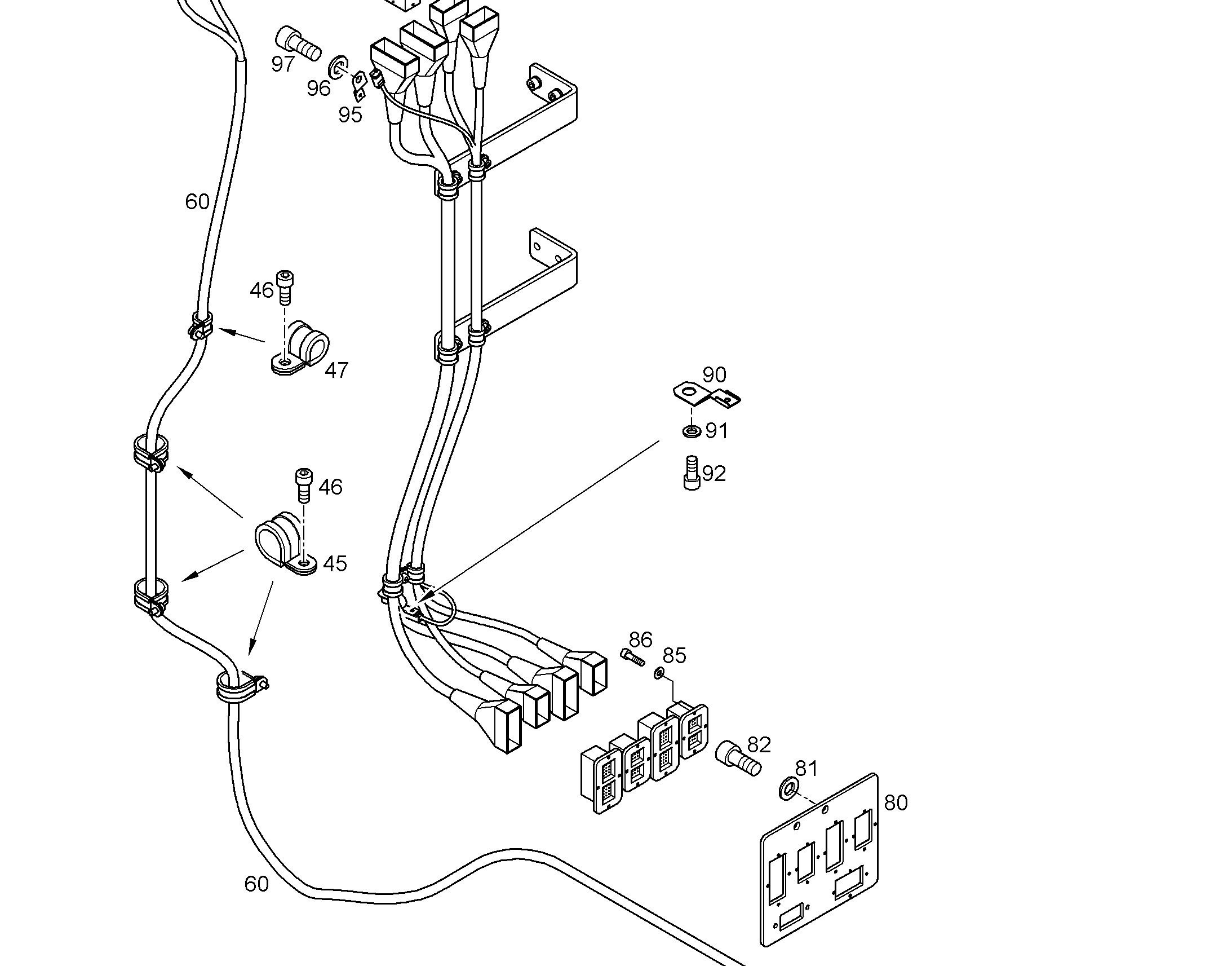 КОМПЛЕКТ ПРОВОДОВ МОЩНОСТЬ 11478253 LIEBHERR