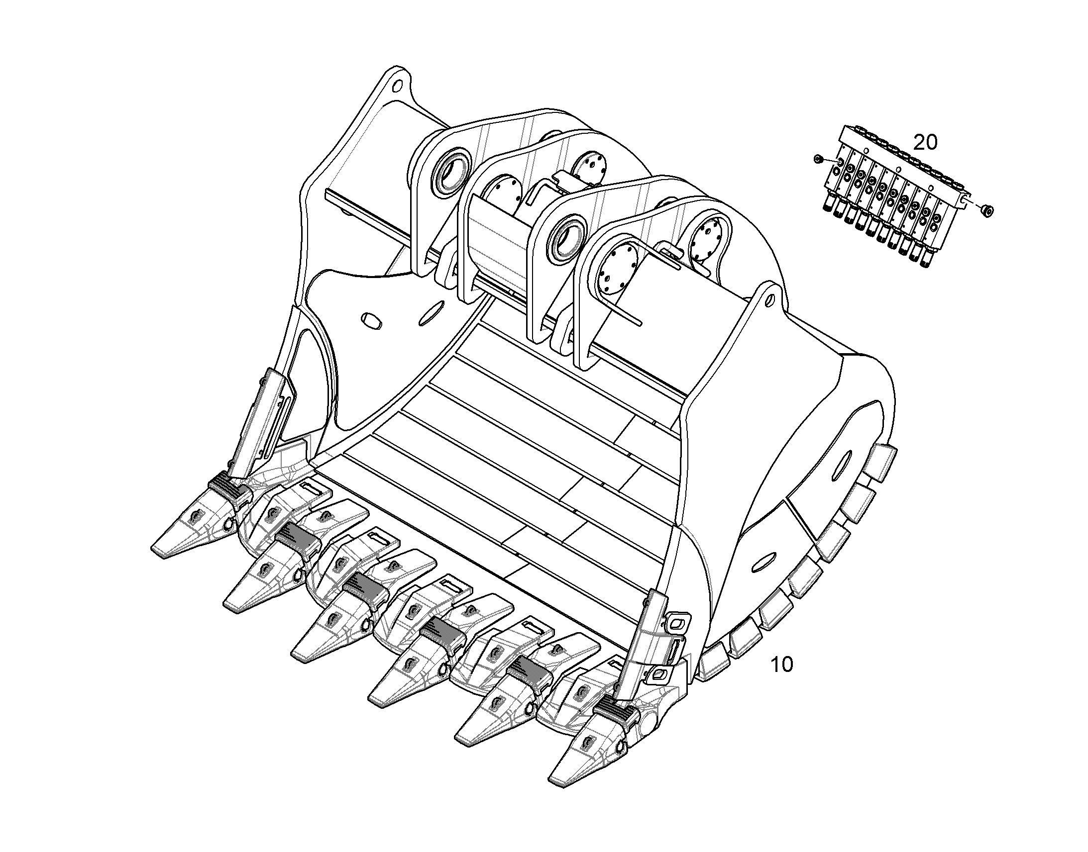 ЛОПАТА ОБРАТНАЯ HDV 11850684 LIEBHERR