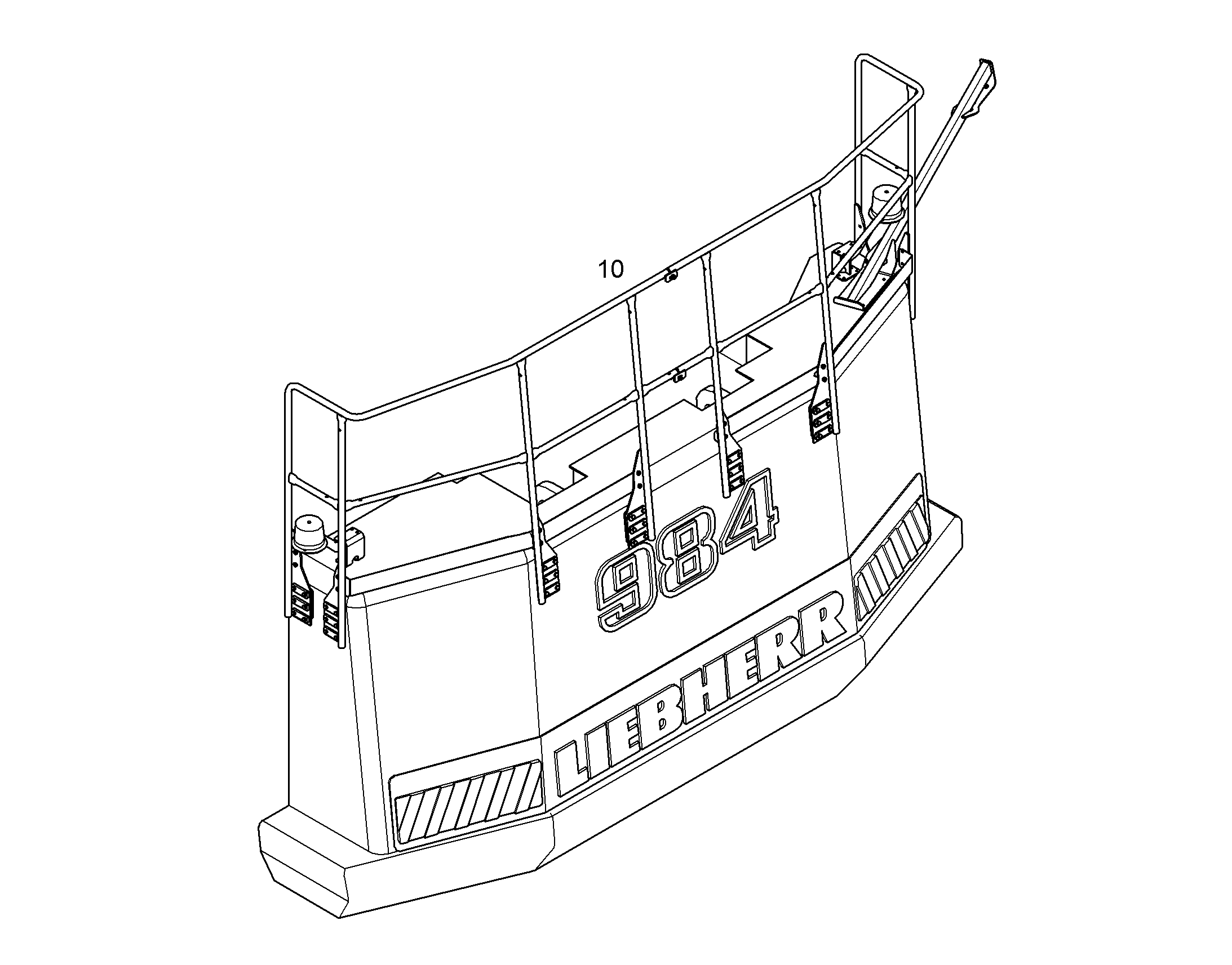 GUARD RAILING COUNTERWEIGHT 11852084 LIEBHERR