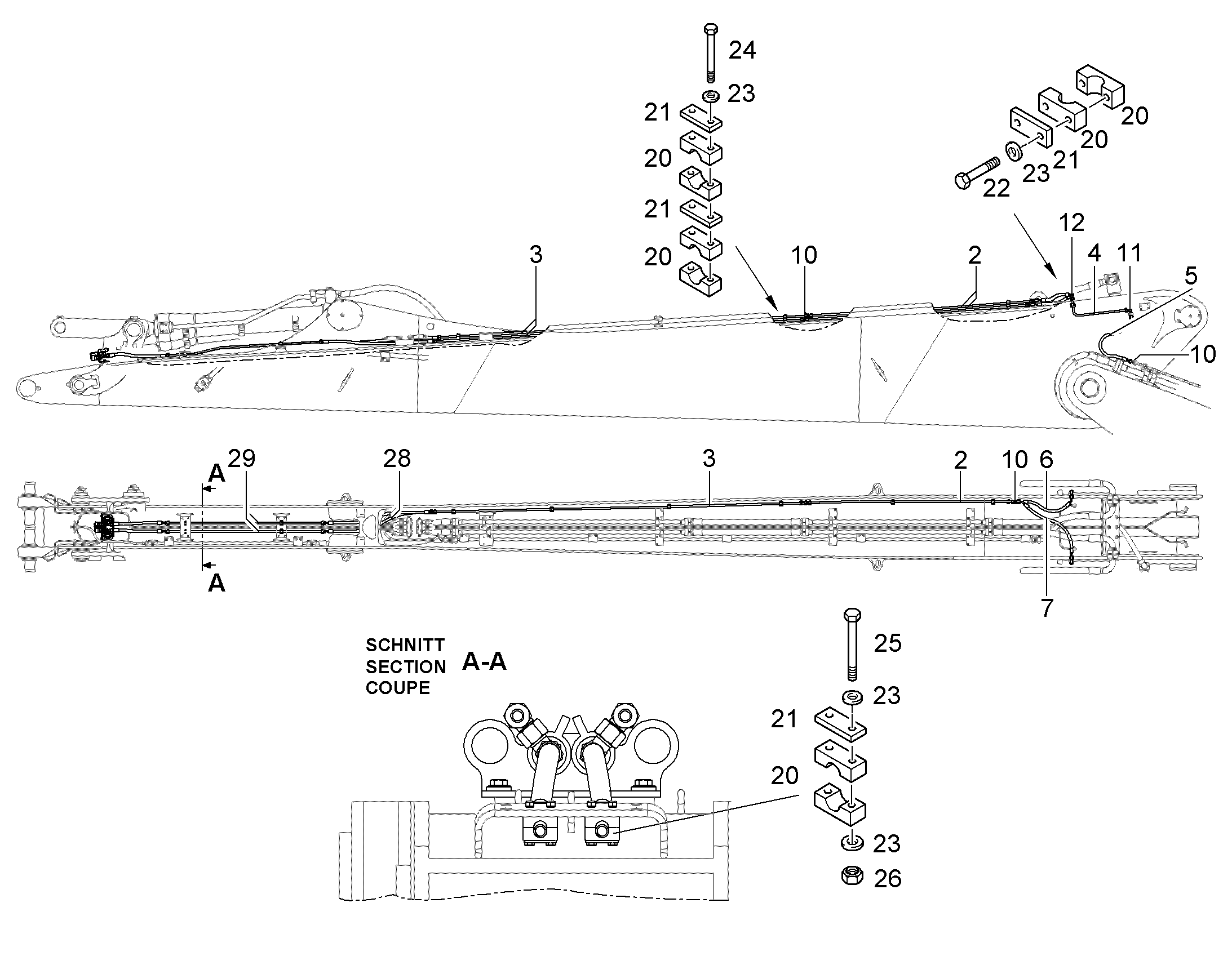 ШЛАНГ 12X850 7006465 LIEBHERR