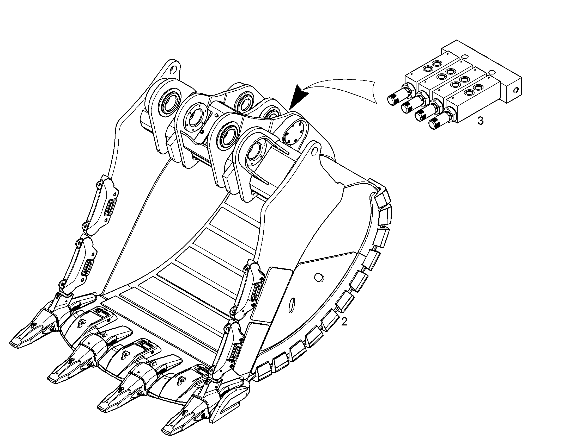 ЛОПАТА ОБРАТНАЯ HDV 11855464 LIEBHERR