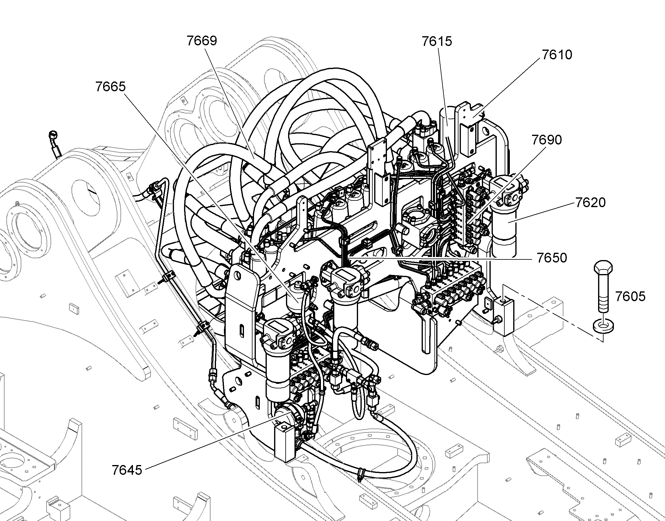 КРОНШТЕЙН РАСПРЕДБЛОКА 11852331 LIEBHERR