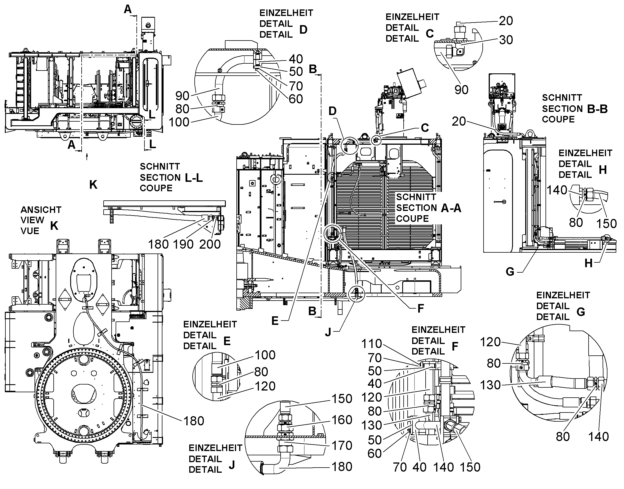 КЛЕММА ПОЛОВИННАЯ DIN 3015-2 S 2 R 28 PP SW 7006419 LIEBHERR