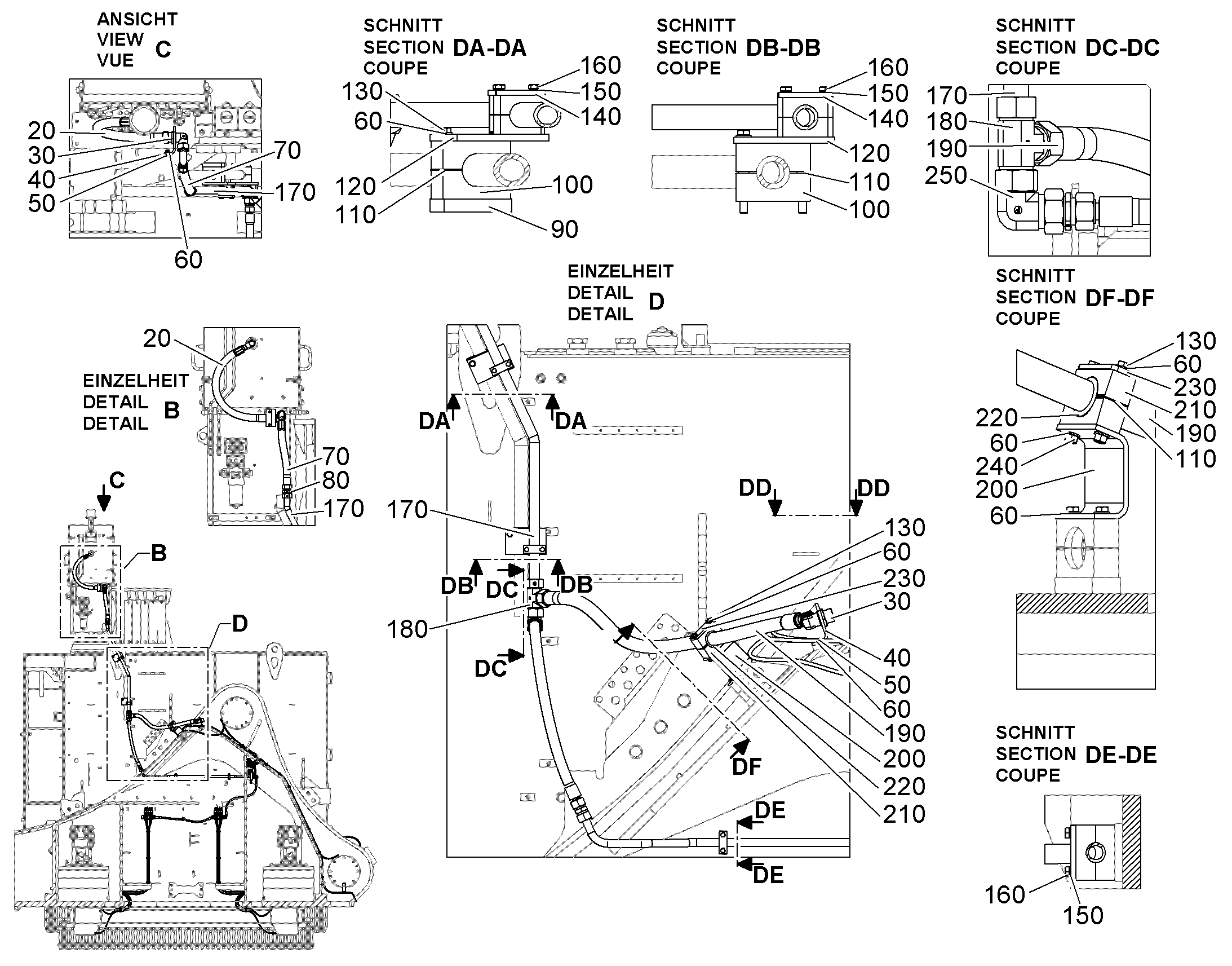 СКОБА ДЛЯ КРЕПЛЕНИЯ ТРУБЫ 12200128 LIEBHERR