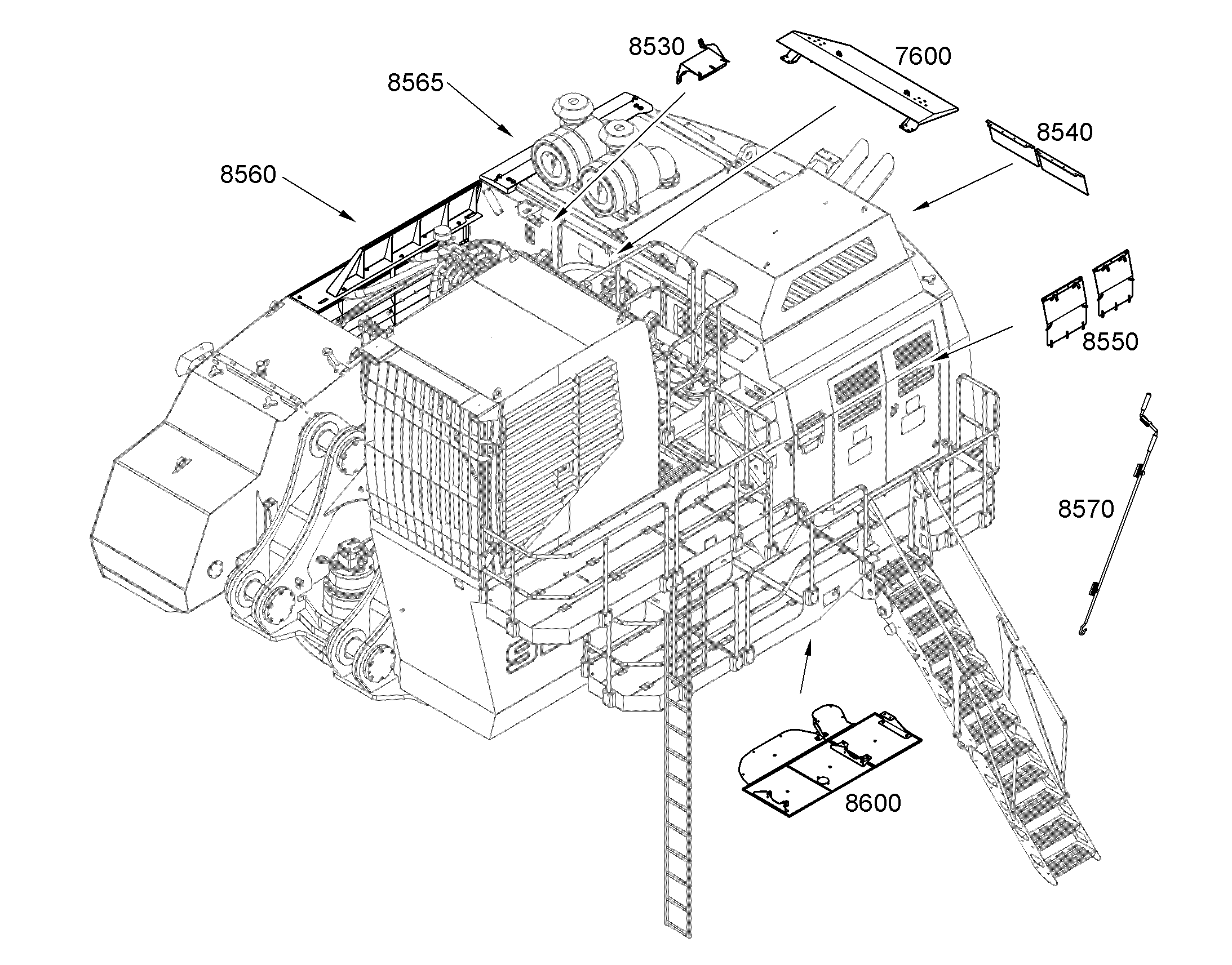 COVERING OIL RADIATOR BOX 11754090 LIEBHERR