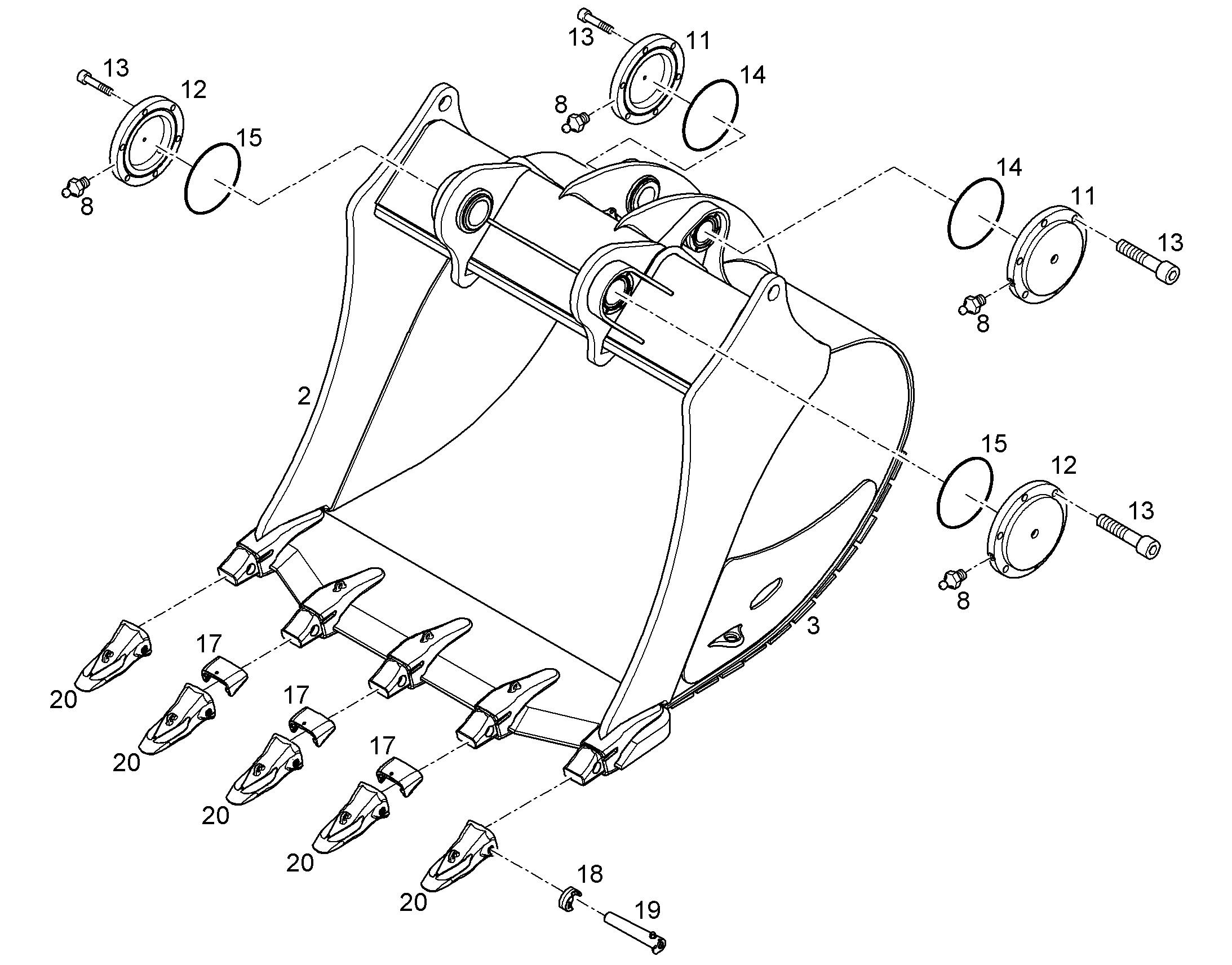 ЛОПАТА ОБРАТНАЯ 11856458 LIEBHERR
