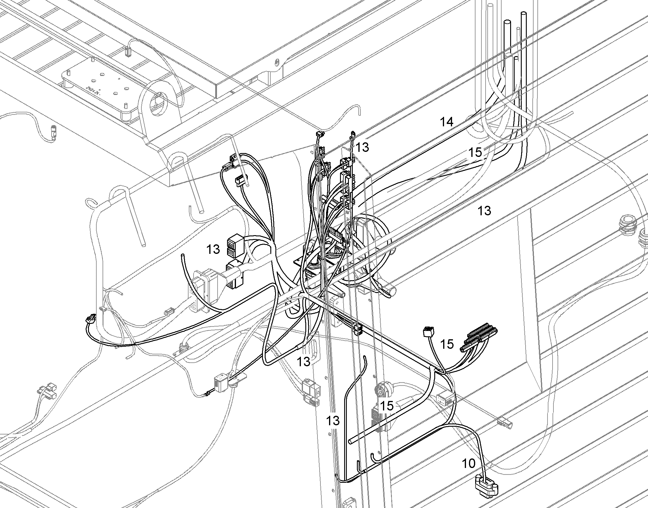 КОМПЛЕКТ КАБЕЛЕЙ U15/X731 10386912 LIEBHERR