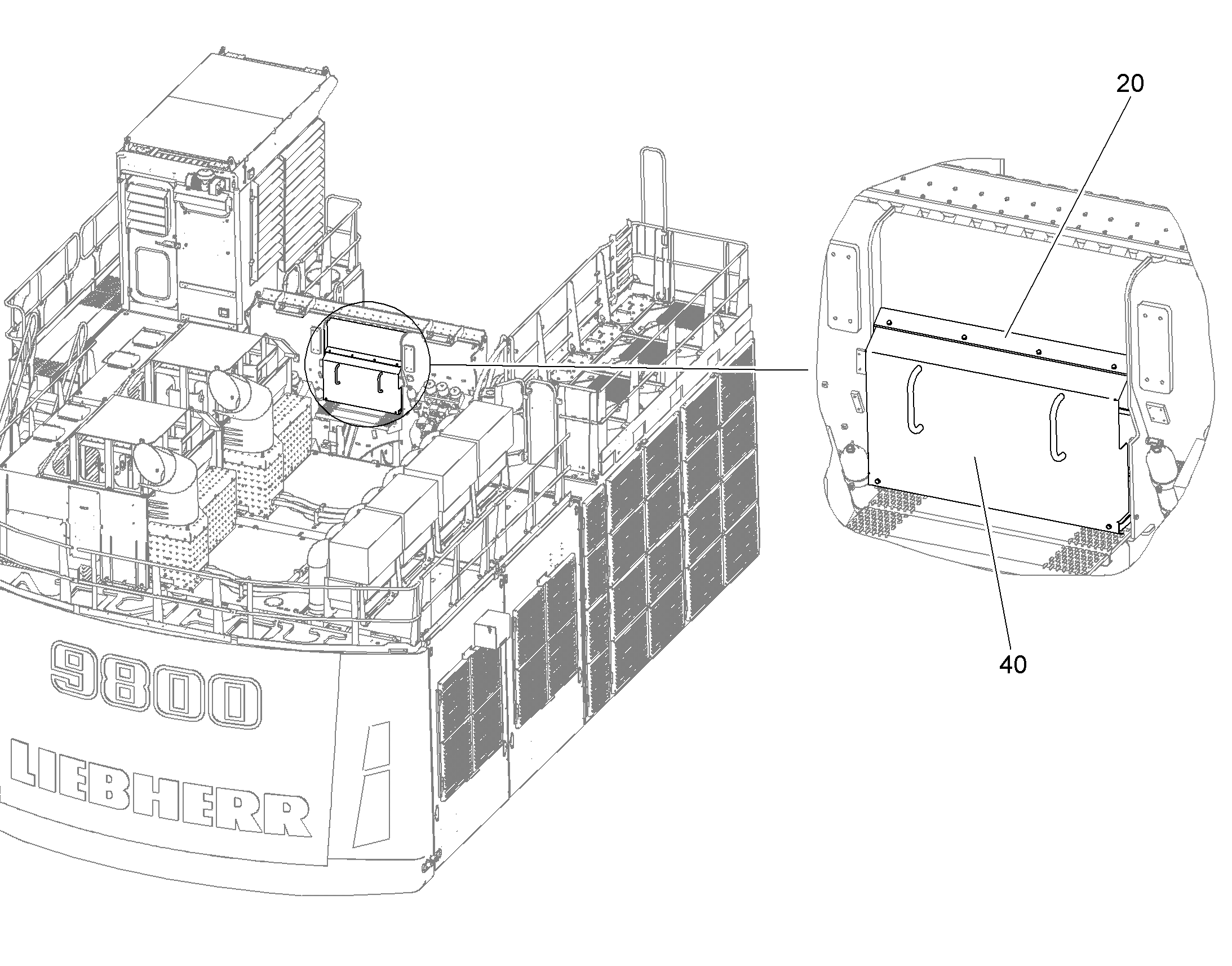 РЕКОНСТР.- КОНСОЛЬ Г-РАСПР. 11850757 LIEBHERR