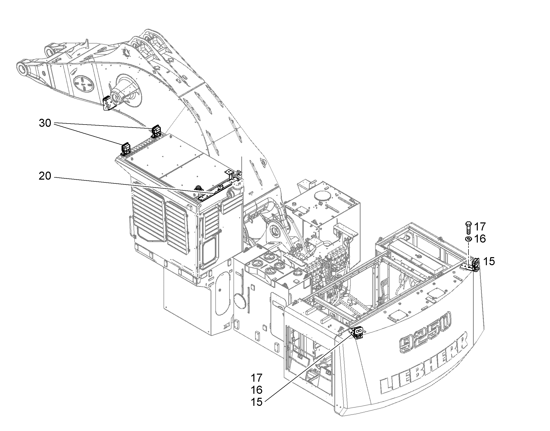 ОСВЕЩЕНИЕ/СИГНАЛ УСТАНОВКА 11854098 LIEBHERR
