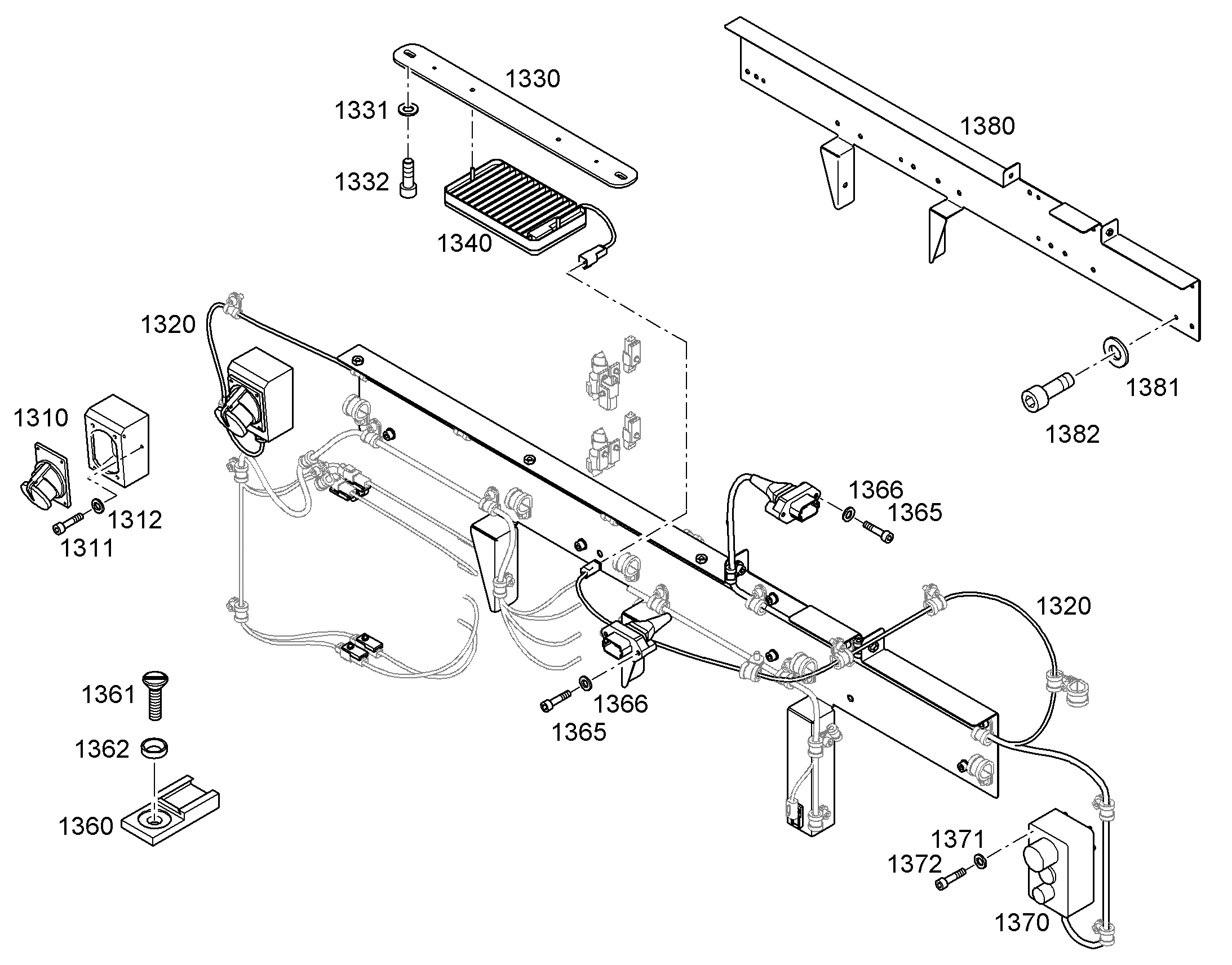 КОМПЛЕКТ КАБЕЛЕЙ ECLAIRAGE POMPE 11856652 LIEBHERR